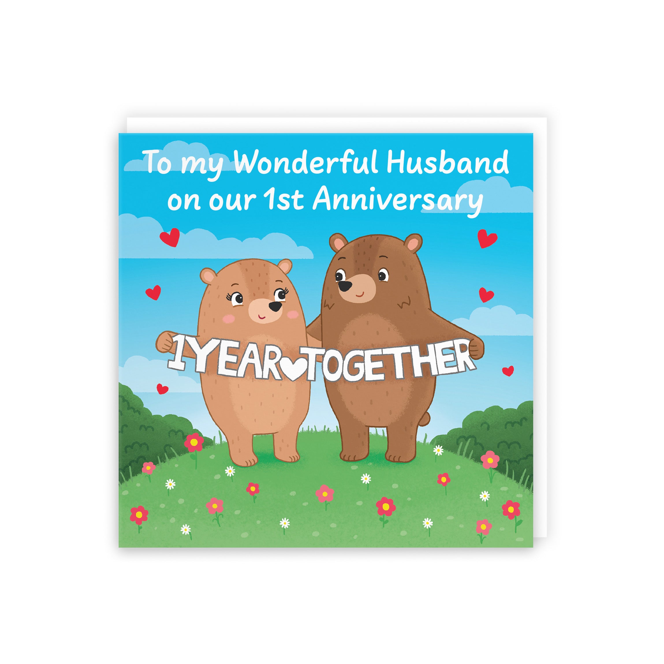 1st Husband Anniversary Card Love Story - Default Title (5063396125035)