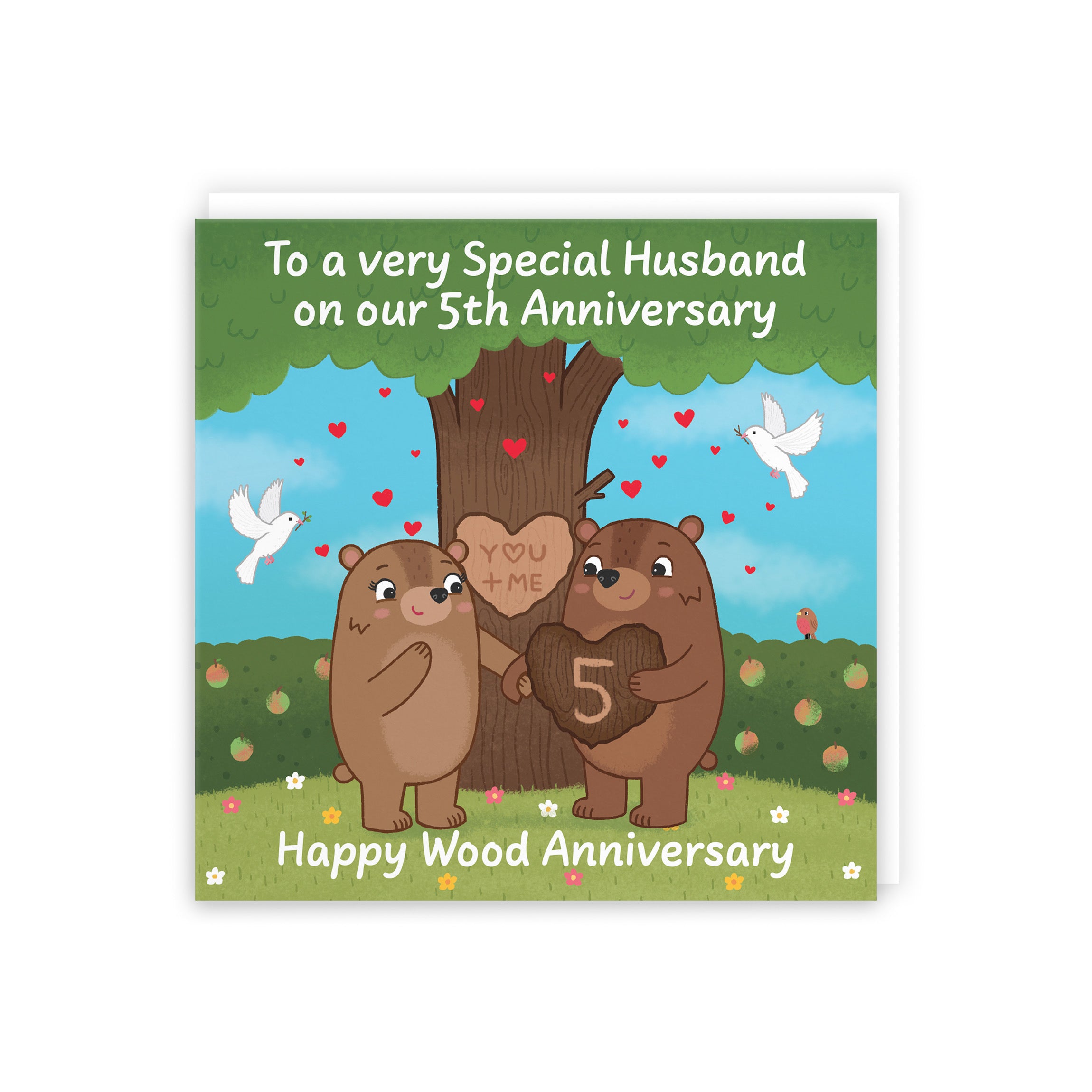 5th Husband Anniversary Card Love Story - Default Title (5063396125073)