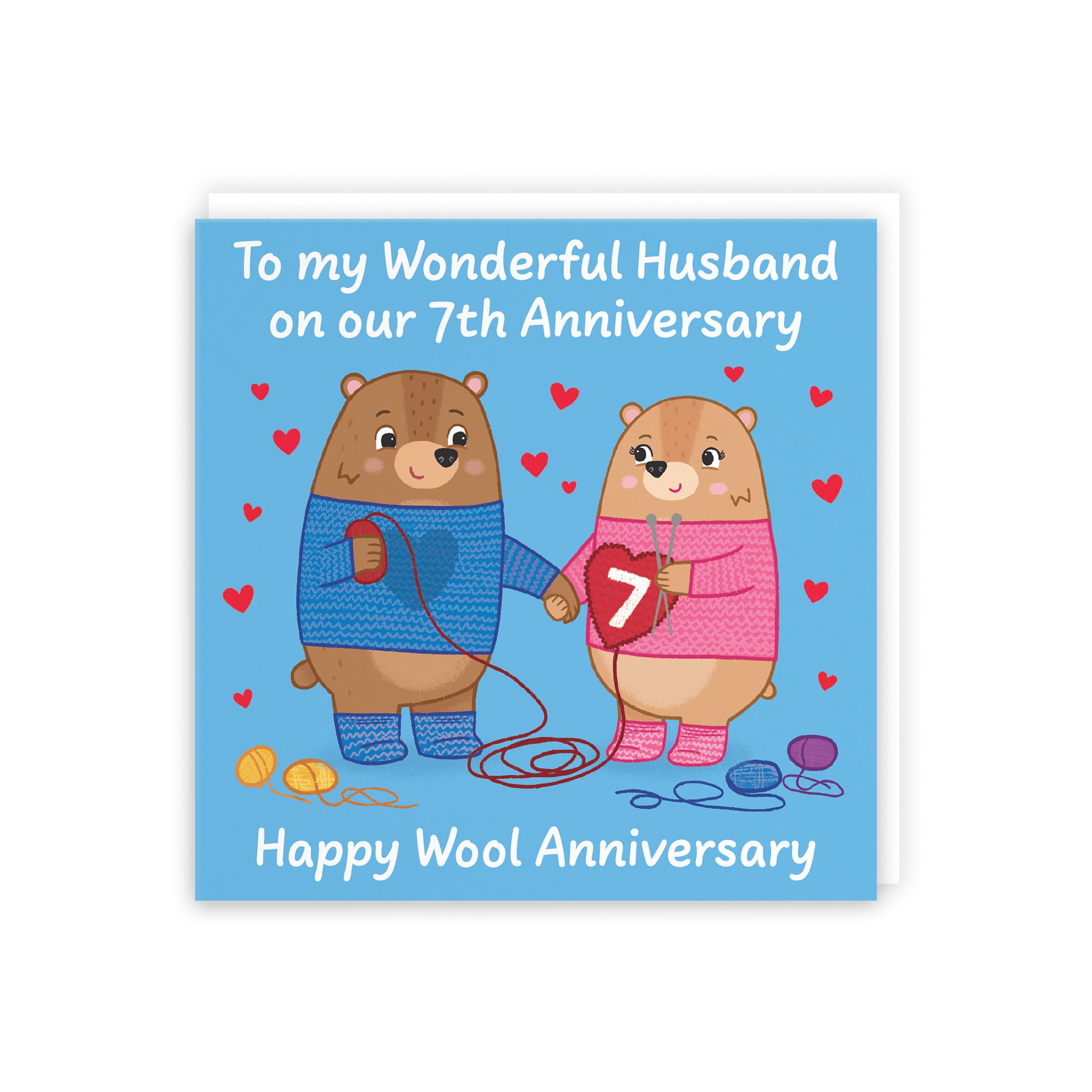 7th Husband Anniversary Card Love Story - Default Title (5063396125097)