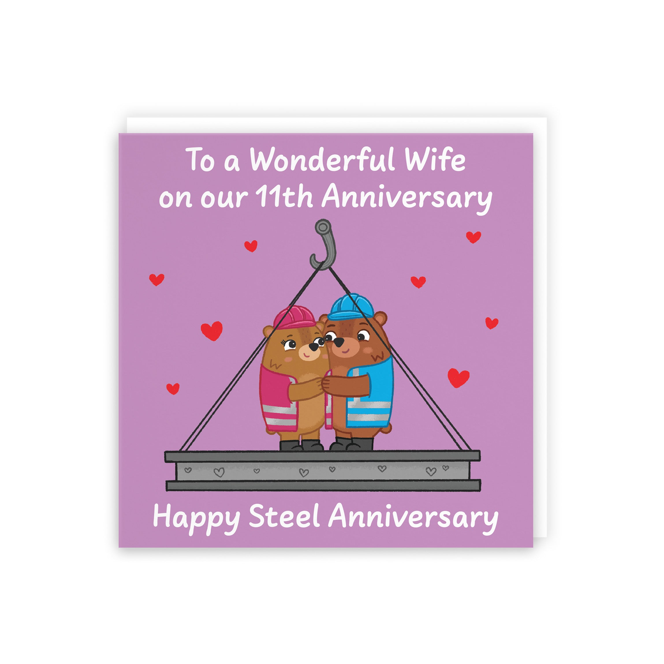 11th Wife Anniversary Card Love Story - Default Title (5063396125387)