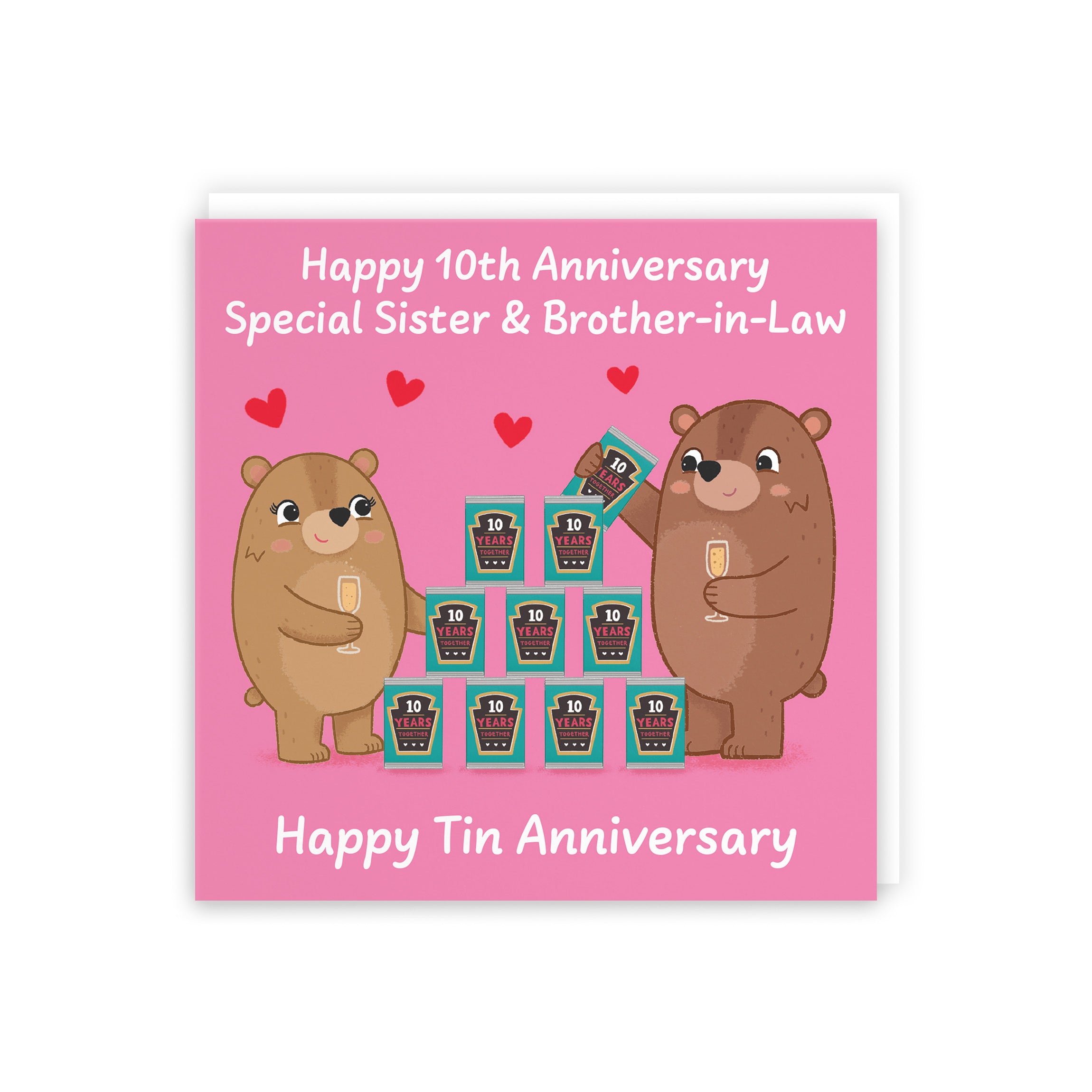 10th Sister And Brother In Law Anniversary Card Love Story - Default Title (5063396125622)