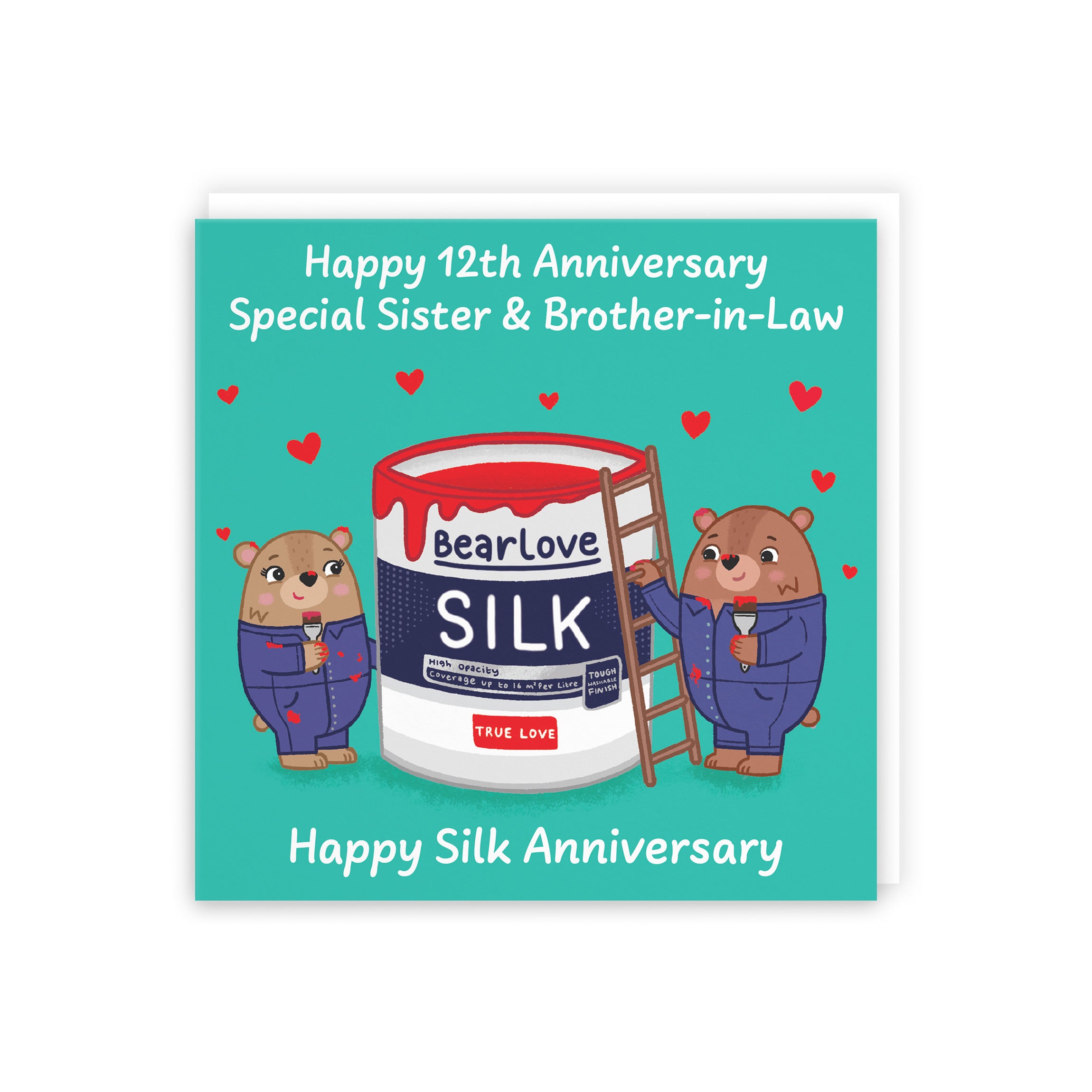 12th Sister And Brother In Law Anniversary Card Love Story - Default Title (5063396125646)