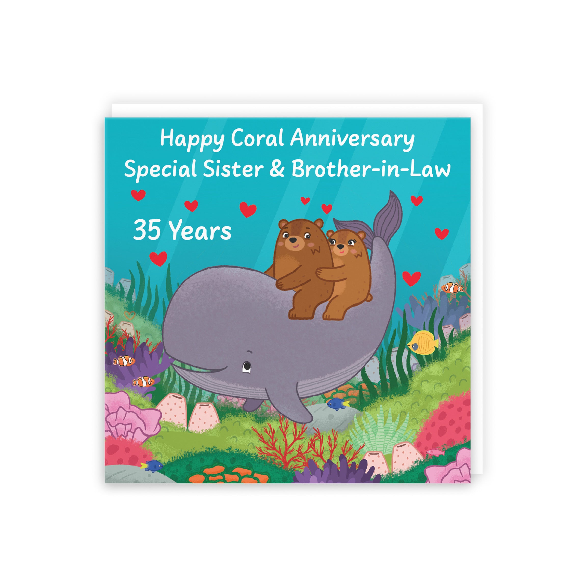 35th Sister And Brother In Law Anniversary Card Love Story - Default Title (5063396125714)