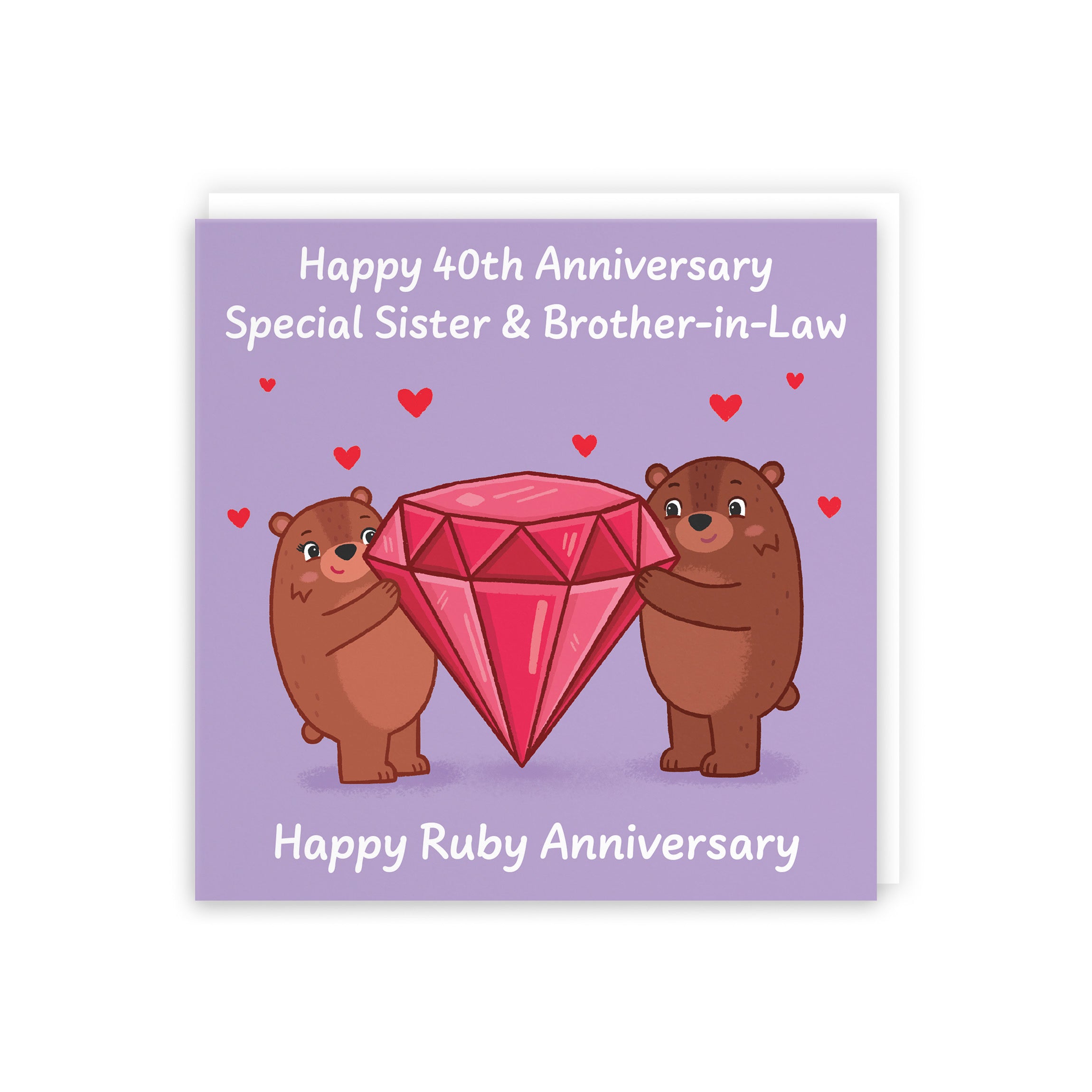 40th Sister And Brother In Law Anniversary Card Love Story - Default Title (5063396125721)