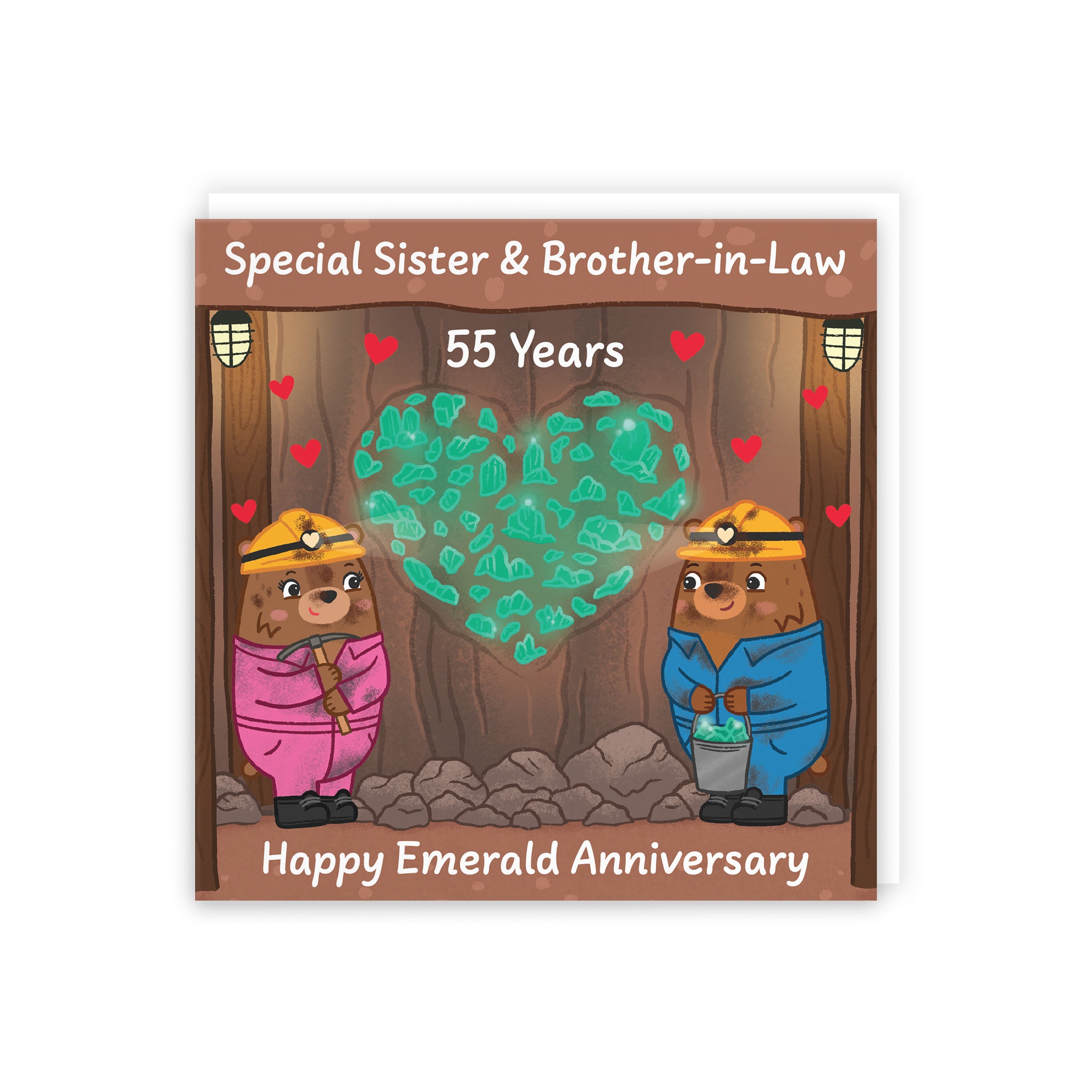 55th Sister And Brother In Law Anniversary Card Love Story - Default Title (5063396125752)