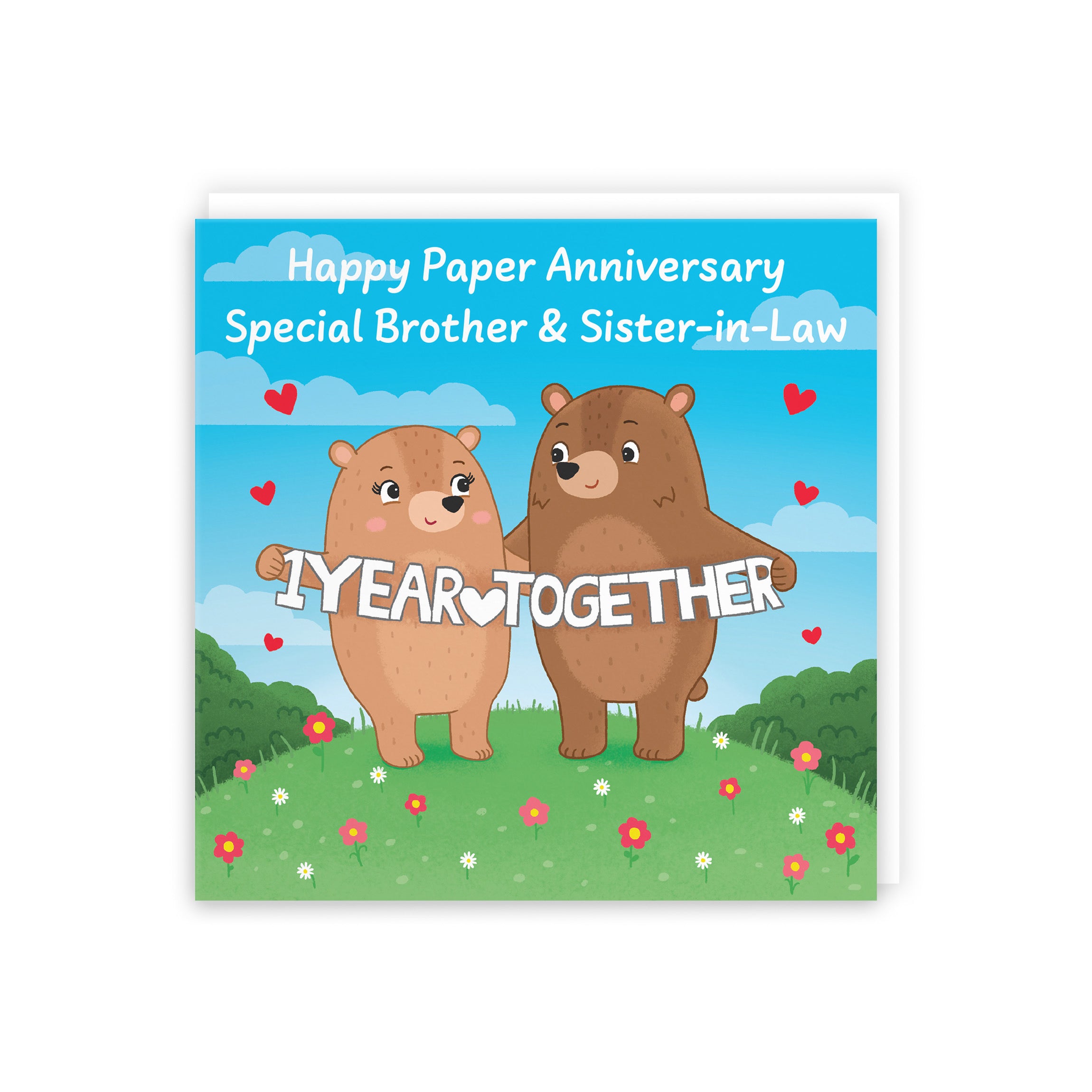 1st Brother And Sister In Law Anniversary Card Love Story - Default Title (5063396125783)