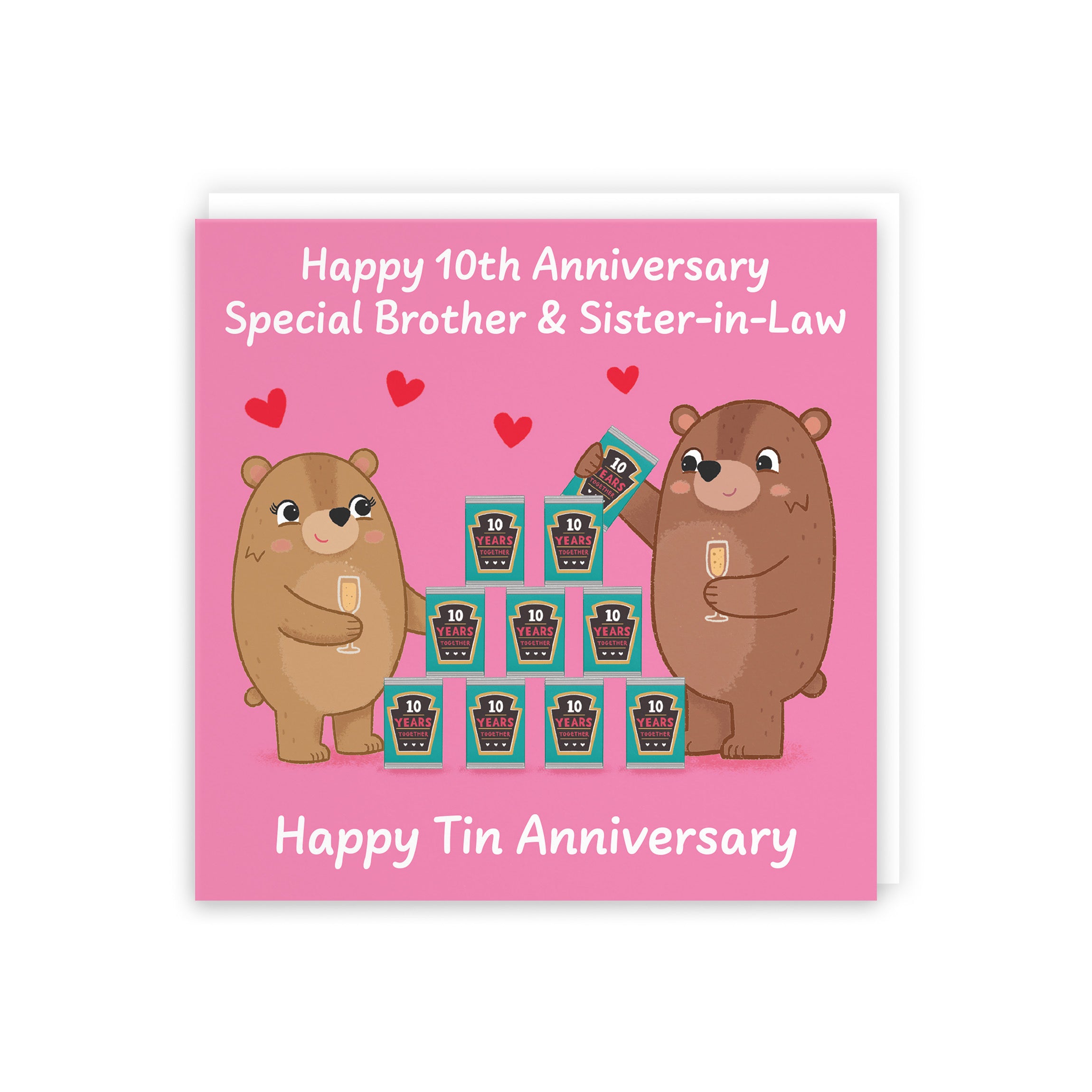 10th Brother And Sister In Law Anniversary Card Love Story - Default Title (5063396125875)