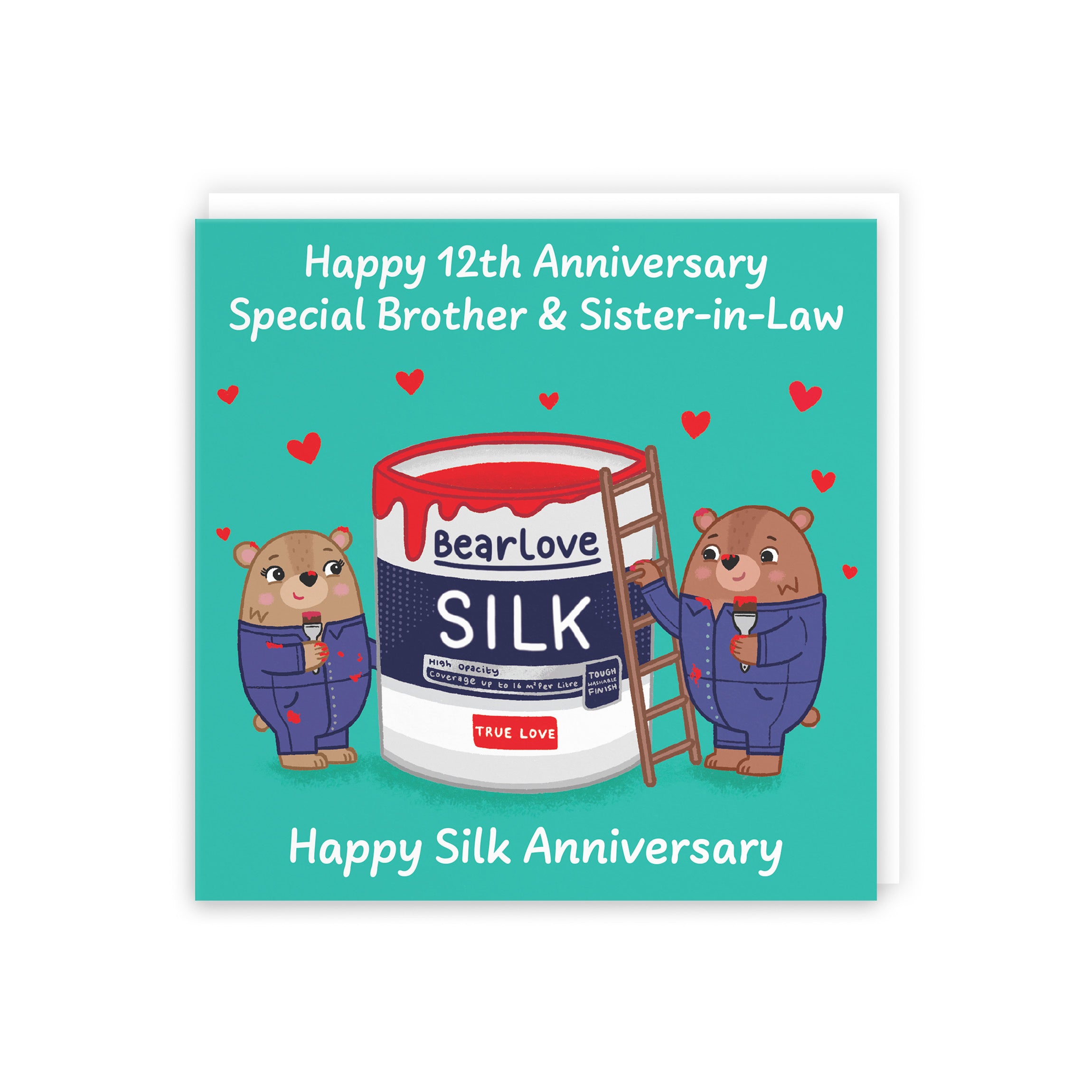 12th Brother And Sister In Law Anniversary Card Love Story - Default Title (5063396125899)