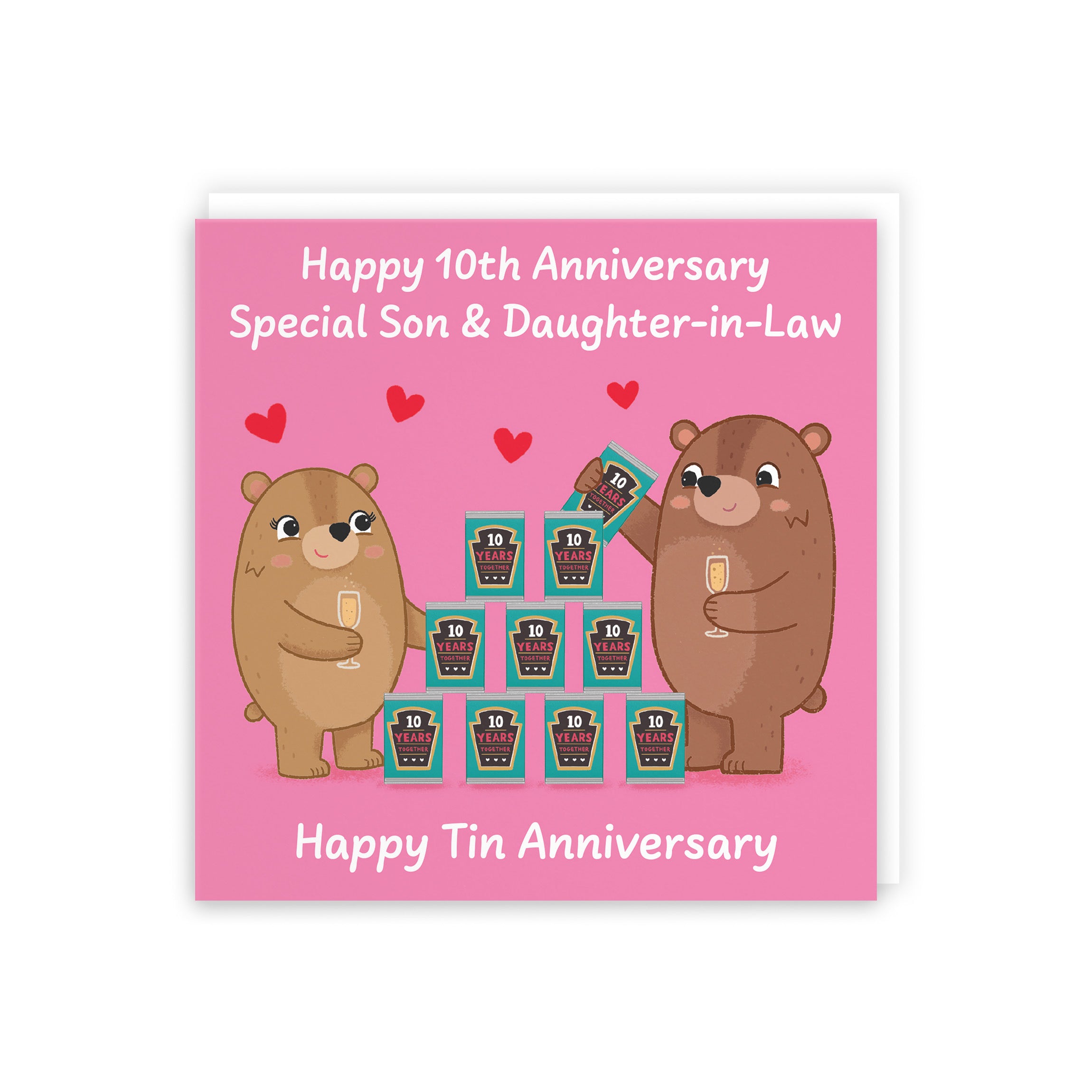 10th Son And Daughter In Law Anniversary Card Love Story - Default Title (5063396126124)