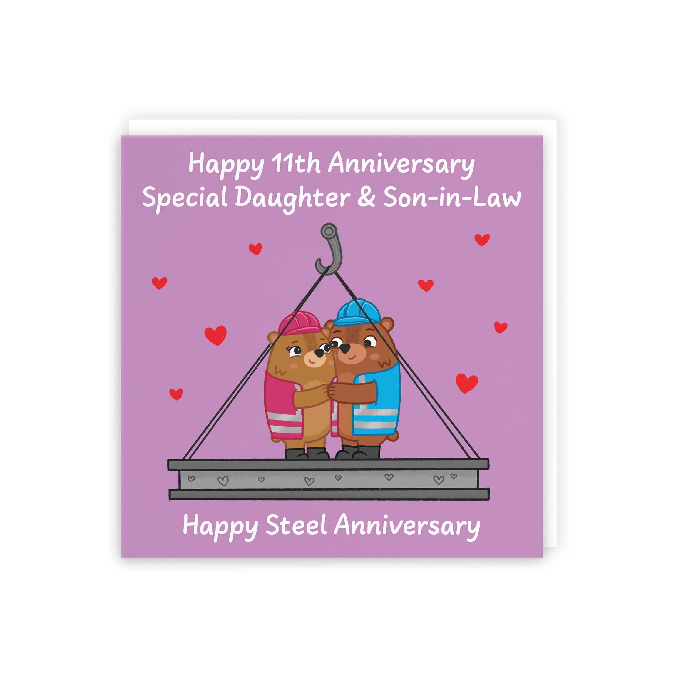 11th Daughter And Son In Law Anniversary Card Love Story - Default Title (5063396126322)