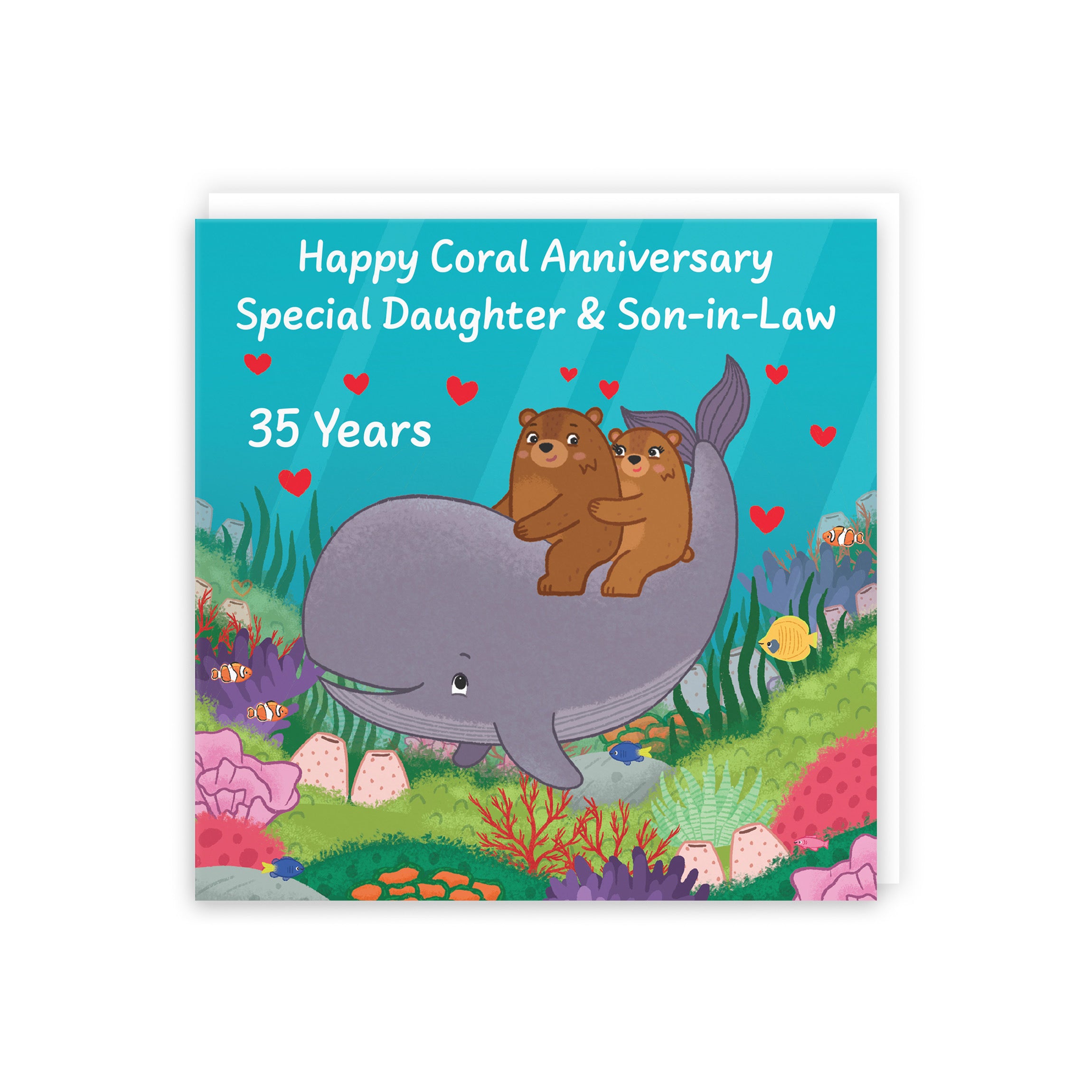 35th Daughter And Son In Law Anniversary Card Love Story - Default Title (5063396126407)