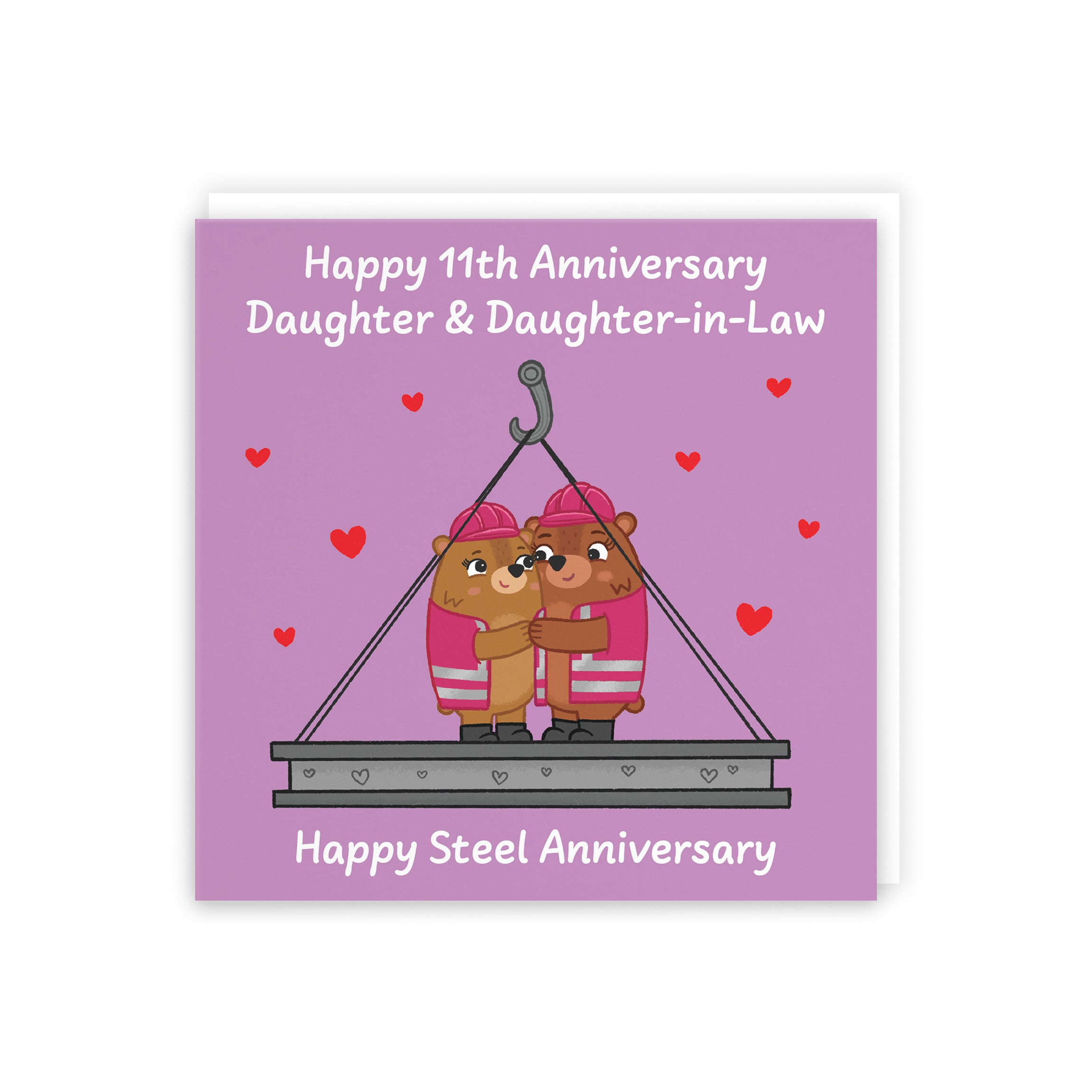 11th Daughter And Daughter In Law Anniversary Card Love Story - Default Title (5063396126513)