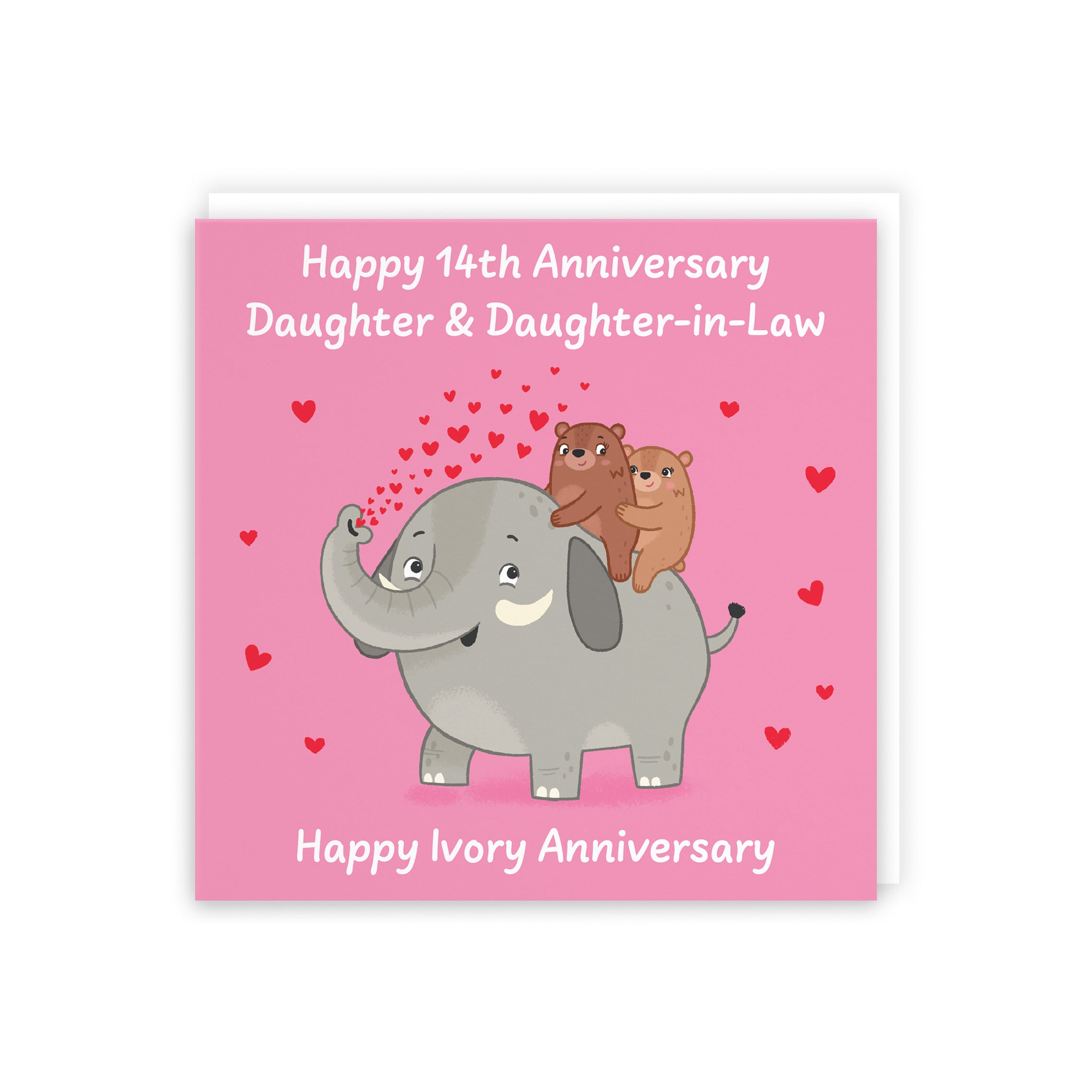 14th Daughter And Daughter In Law Anniversary Card Love Story - Default Title (5063396126544)