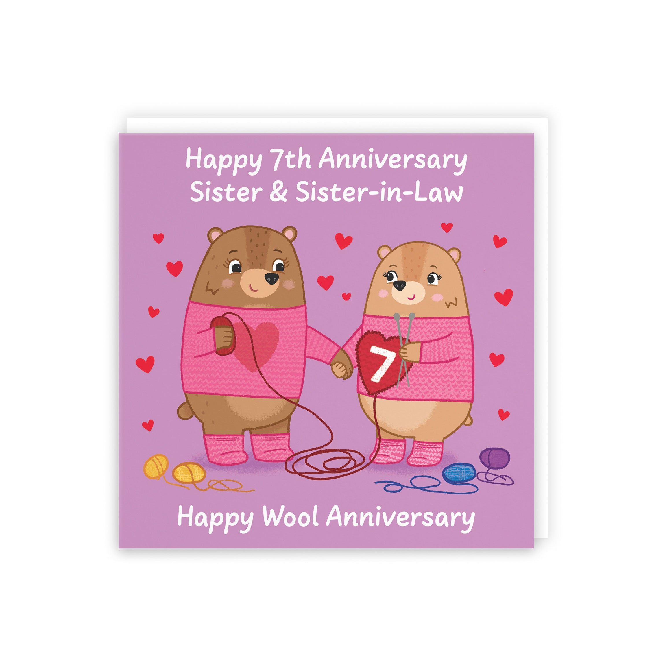 7th Sister And Sister In Law Anniversary Card Love Story - Default Title (5063396126629)