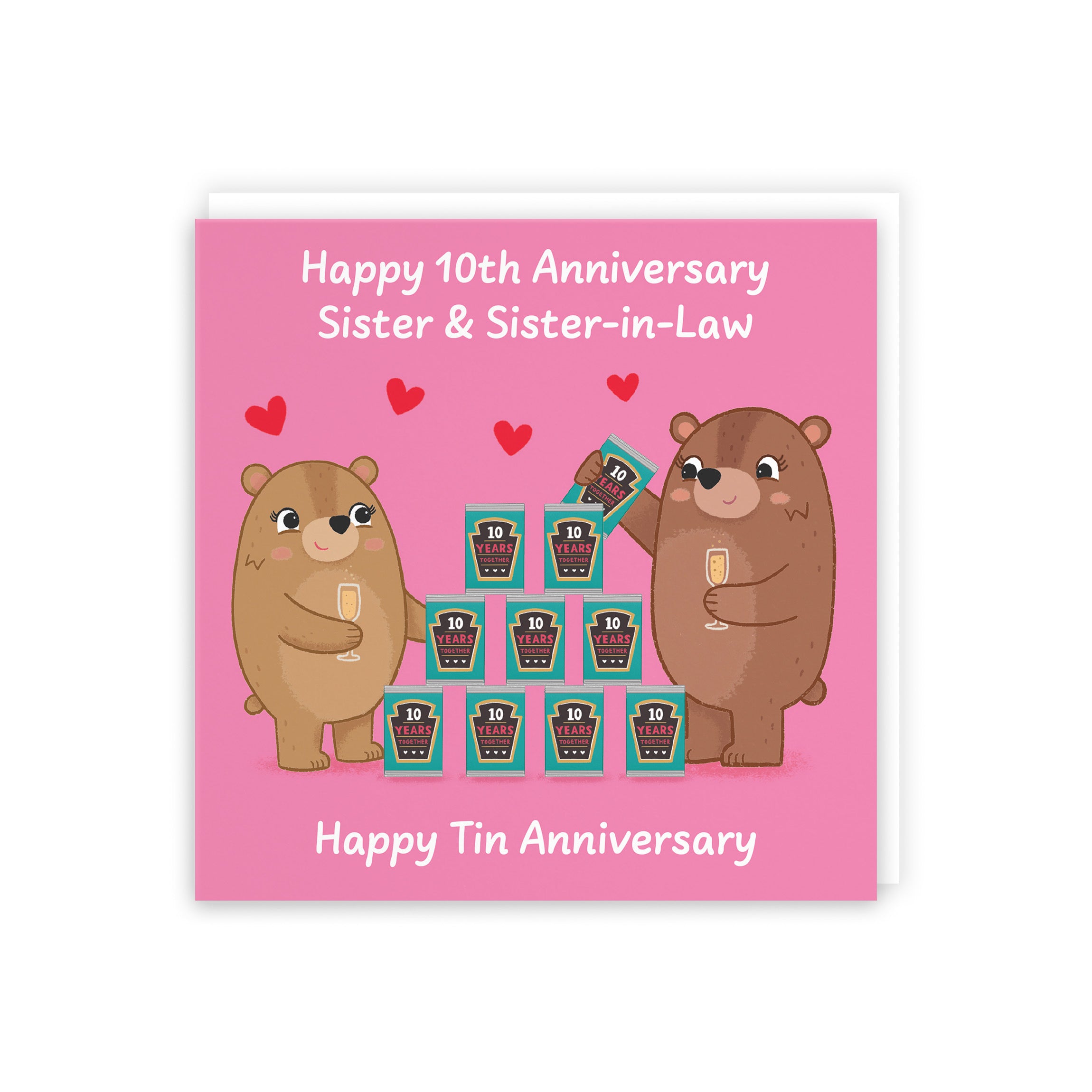 10th Sister And Sister In Law Anniversary Card Love Story - Default Title (5063396126650)