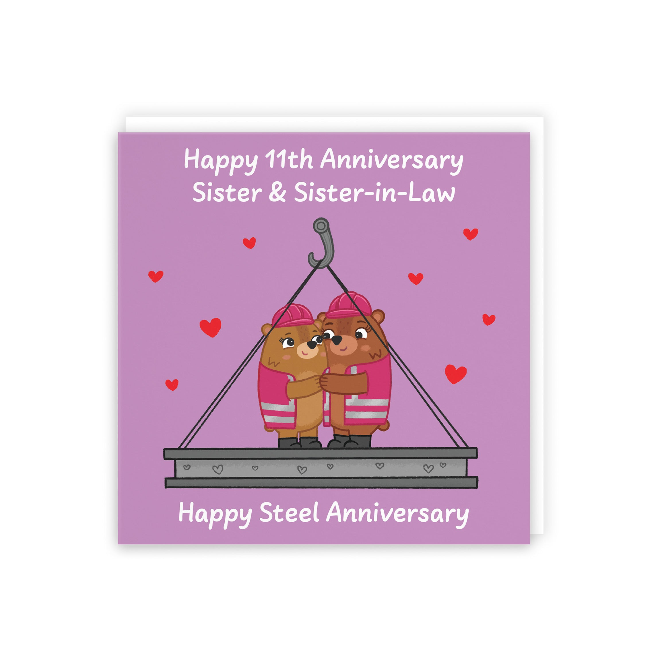 11th Sister And Sister In Law Anniversary Card Love Story - Default Title (5063396126667)