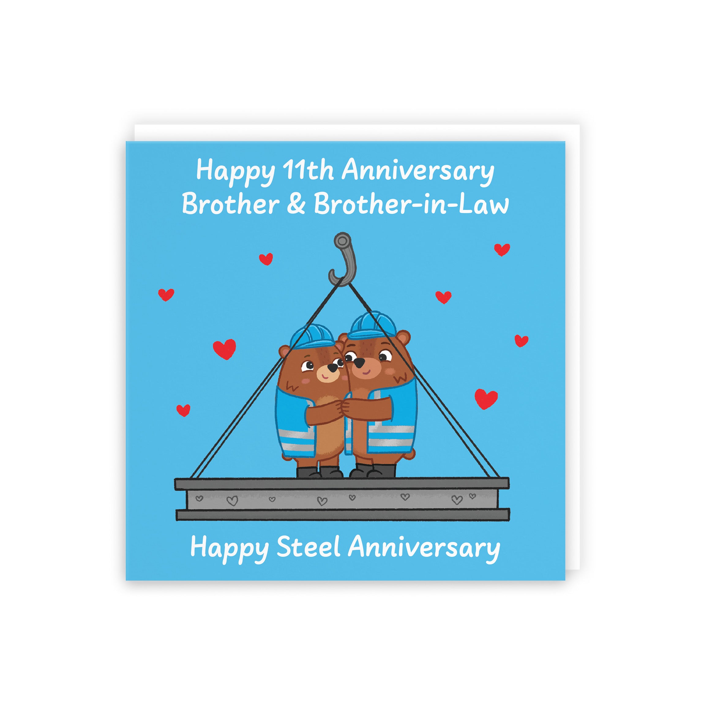 11th Brother And Brother In Law Anniversary Card Love Story - Default Title (5063396126810)