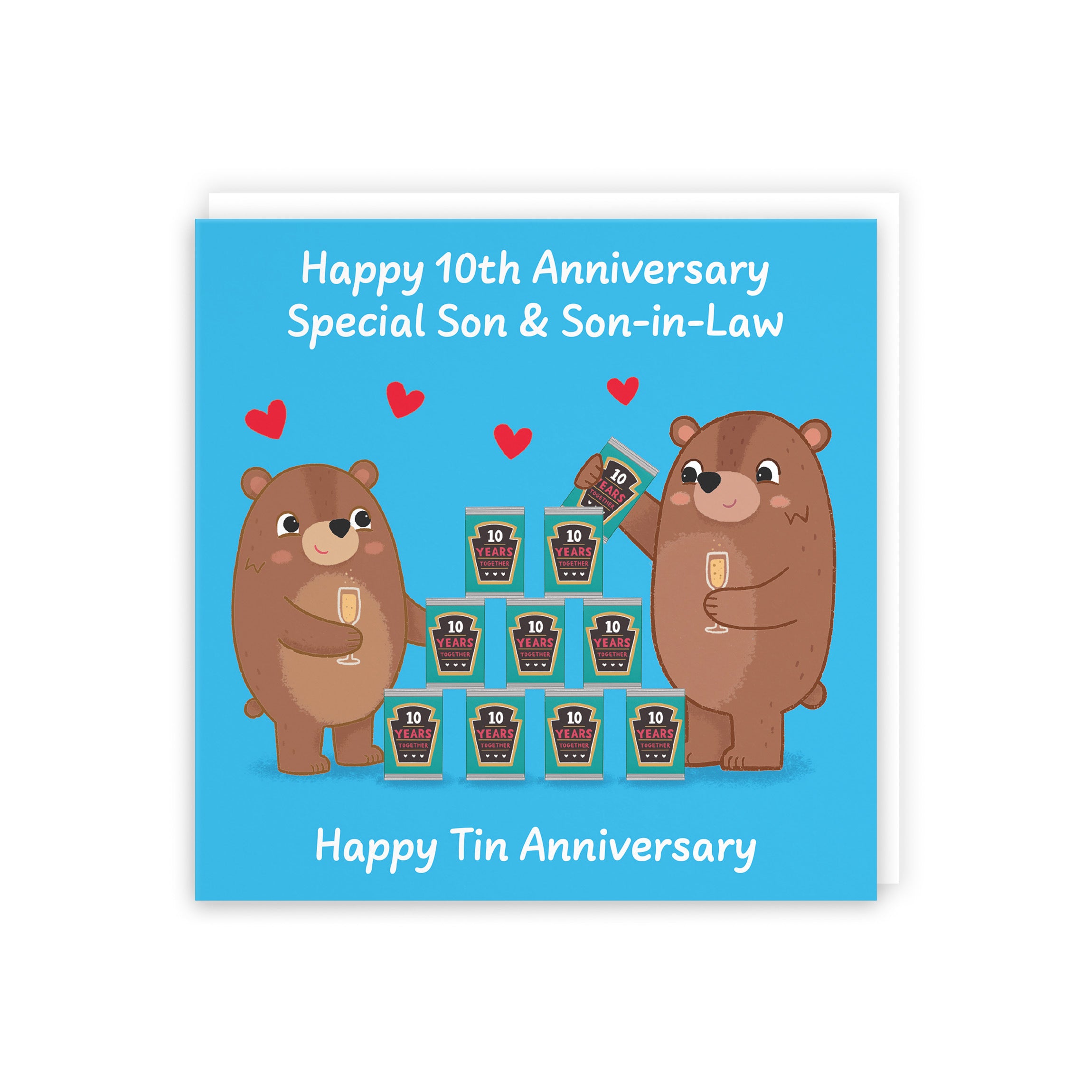 10th Son And Son In Law Anniversary Card Love Story - Default Title (5063396126957)