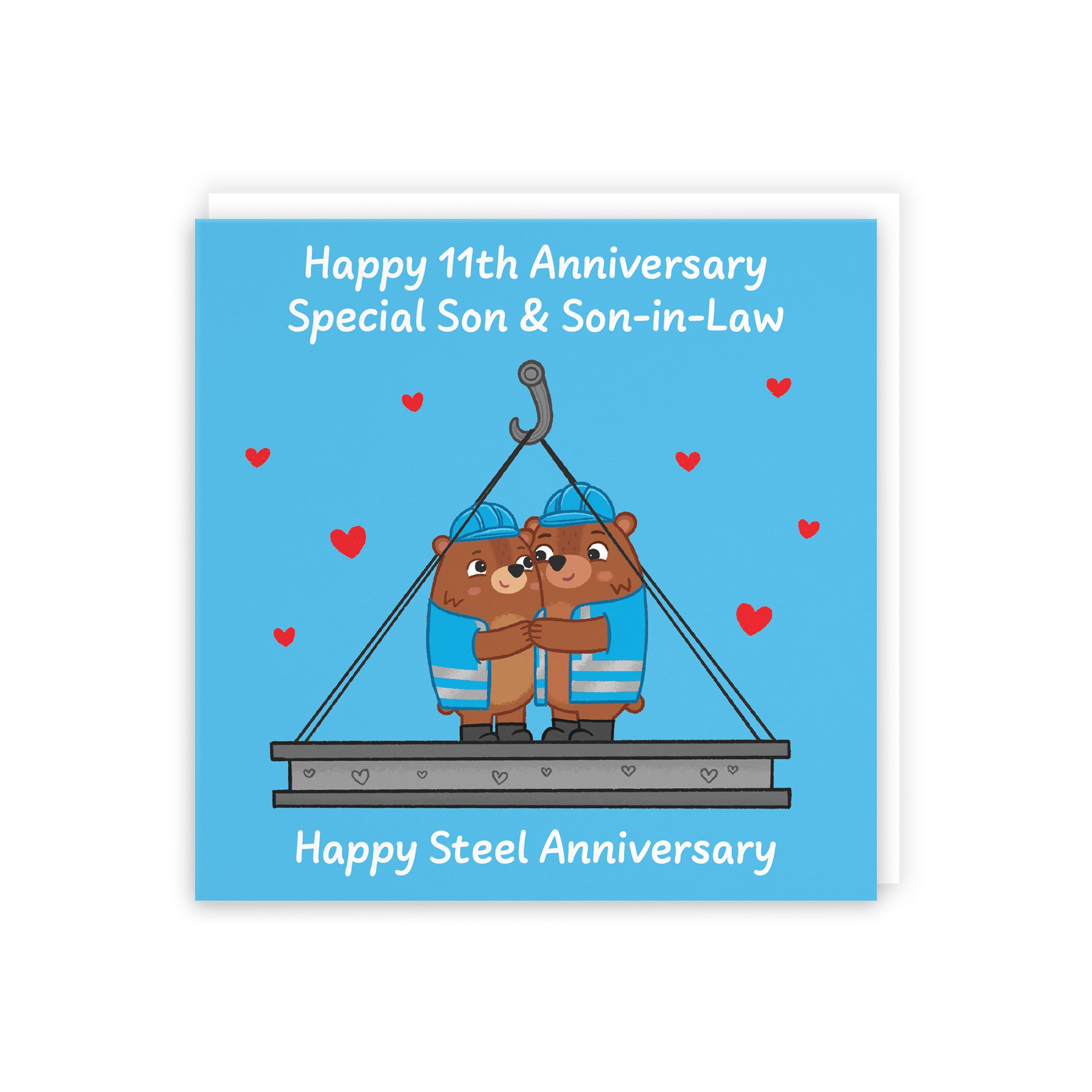 11th Son And Son In Law Anniversary Card Love Story - Default Title (5063396126964)