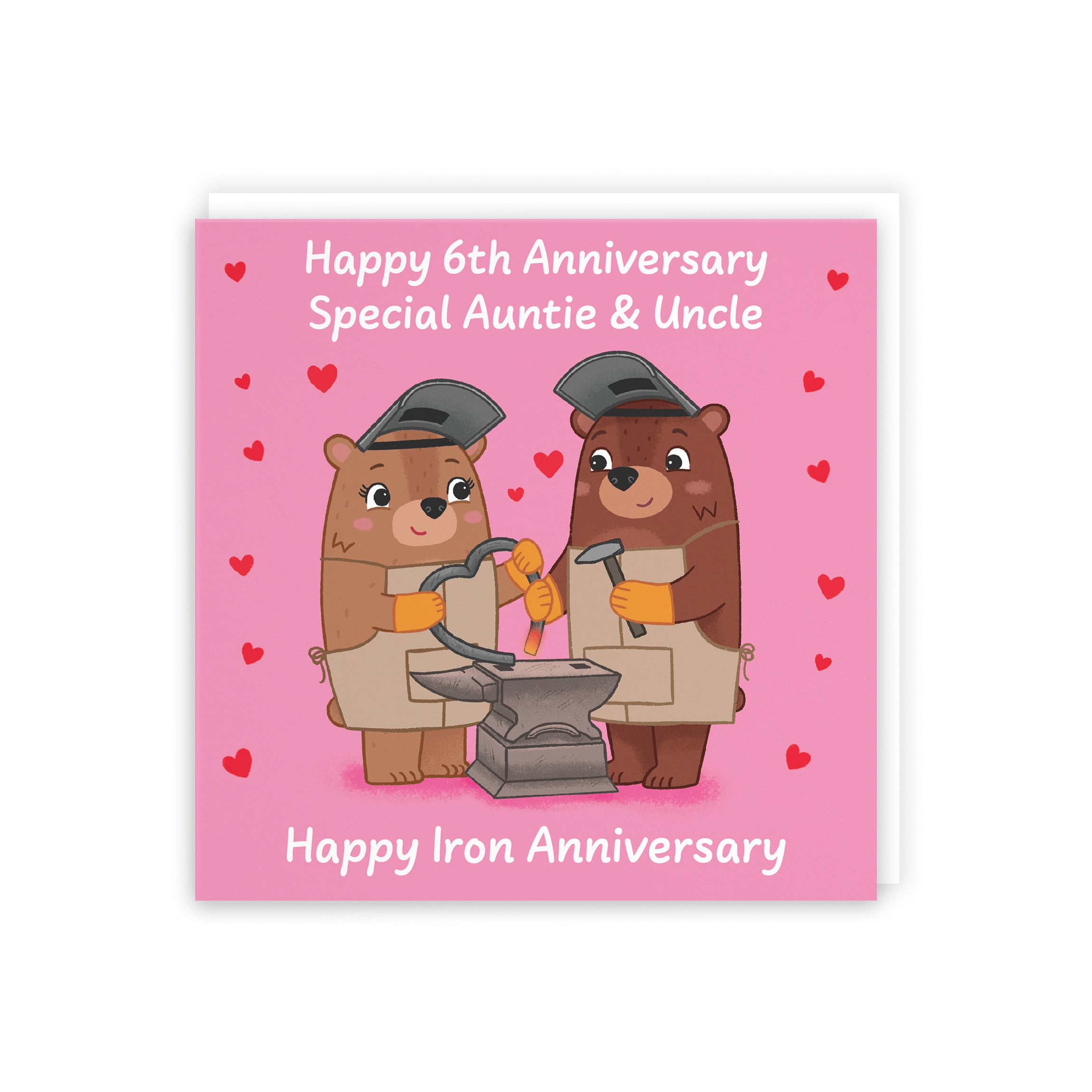 6th Auntie And Uncle Anniversary Card Love Story - Default Title (5063396127022)