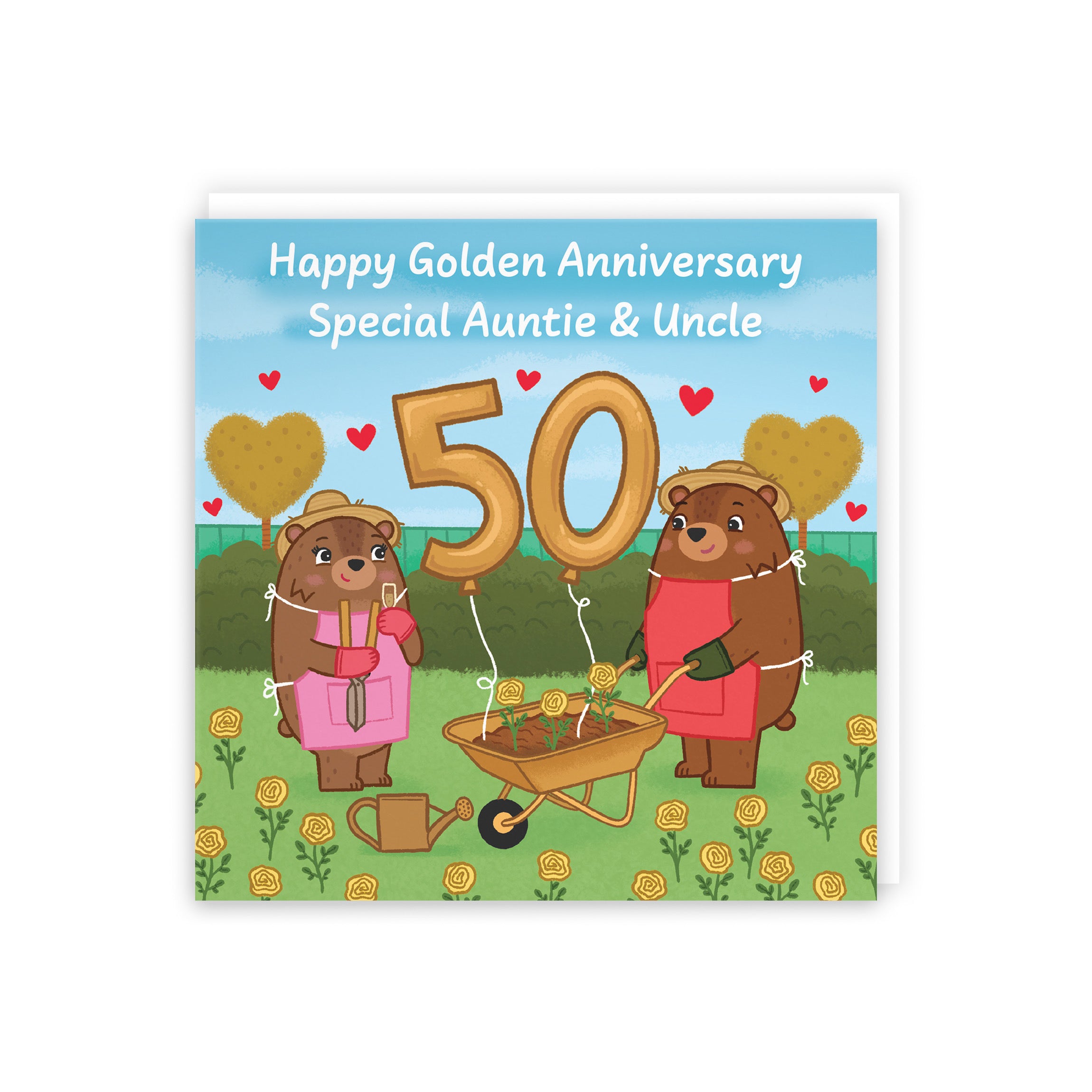 50th Auntie And Uncle Anniversary Card Love Story - Default Title (5063396127183)