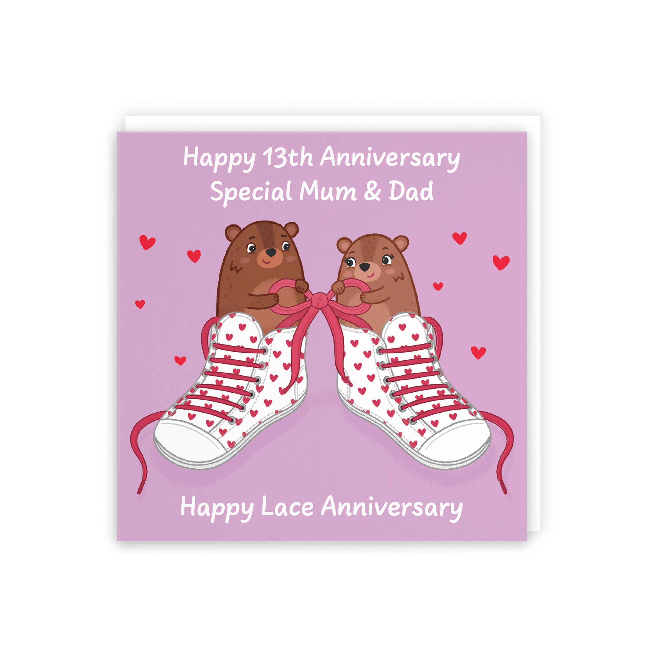 13th Mum And Dad Anniversary Card Love Story - Default Title (5063396127305)