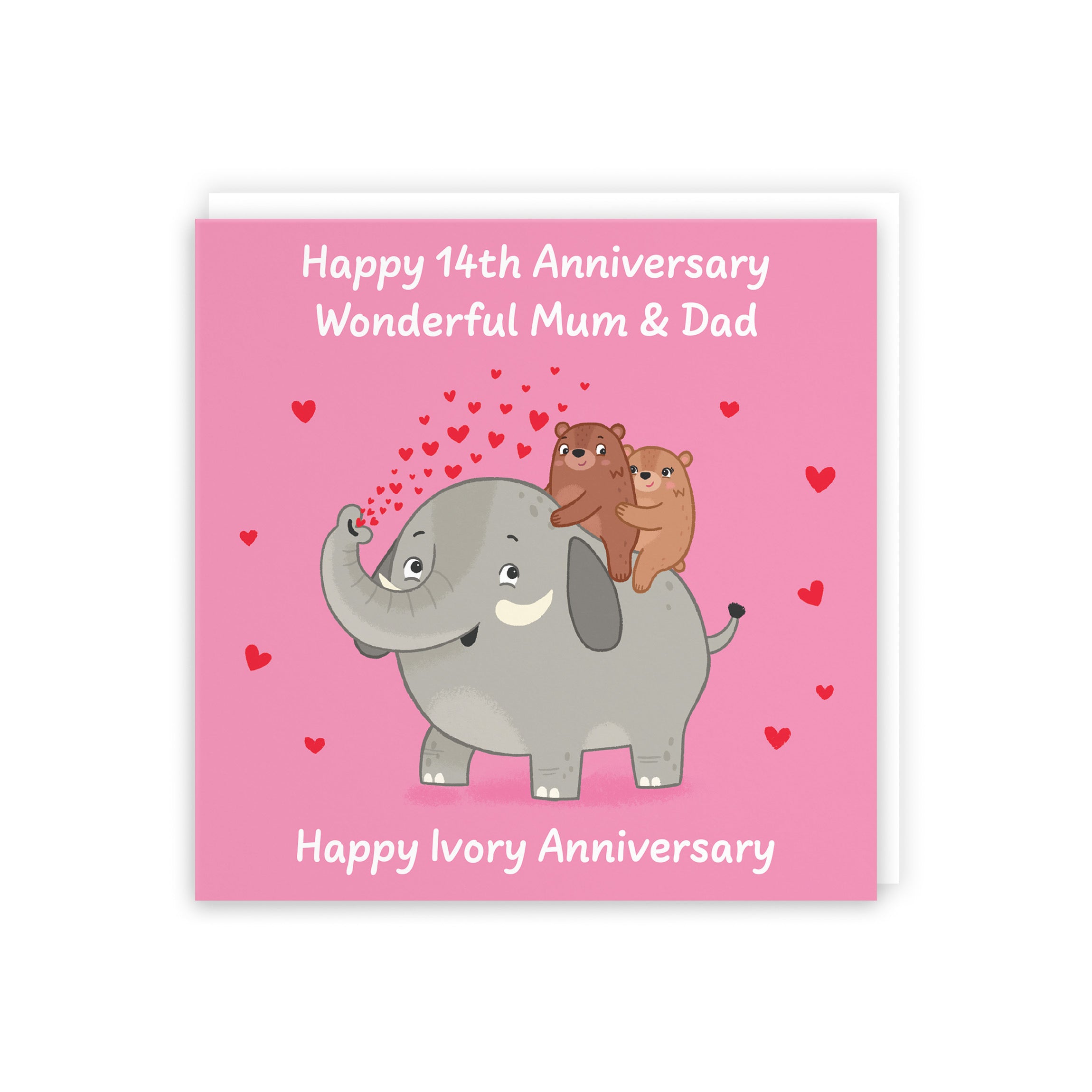 14th Mum And Dad Anniversary Card Love Story - Default Title (5063396127312)