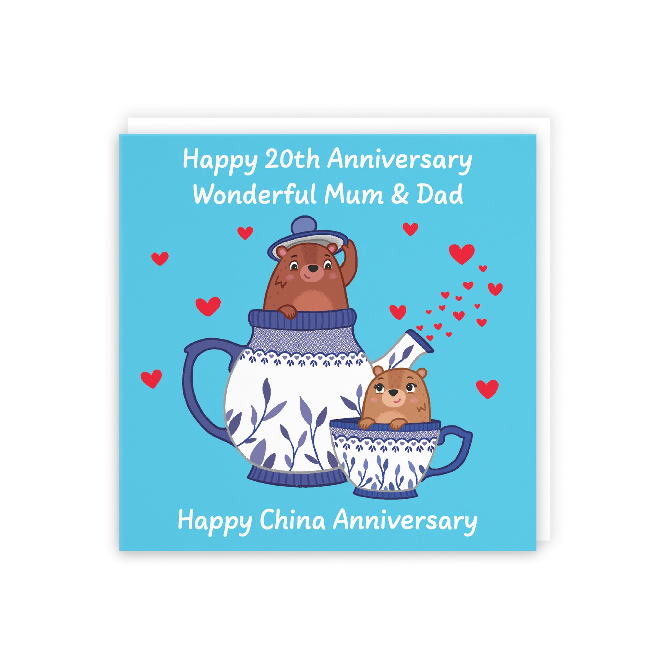 20th Mum And Dad Anniversary Card Love Story - Default Title (5063396127336)