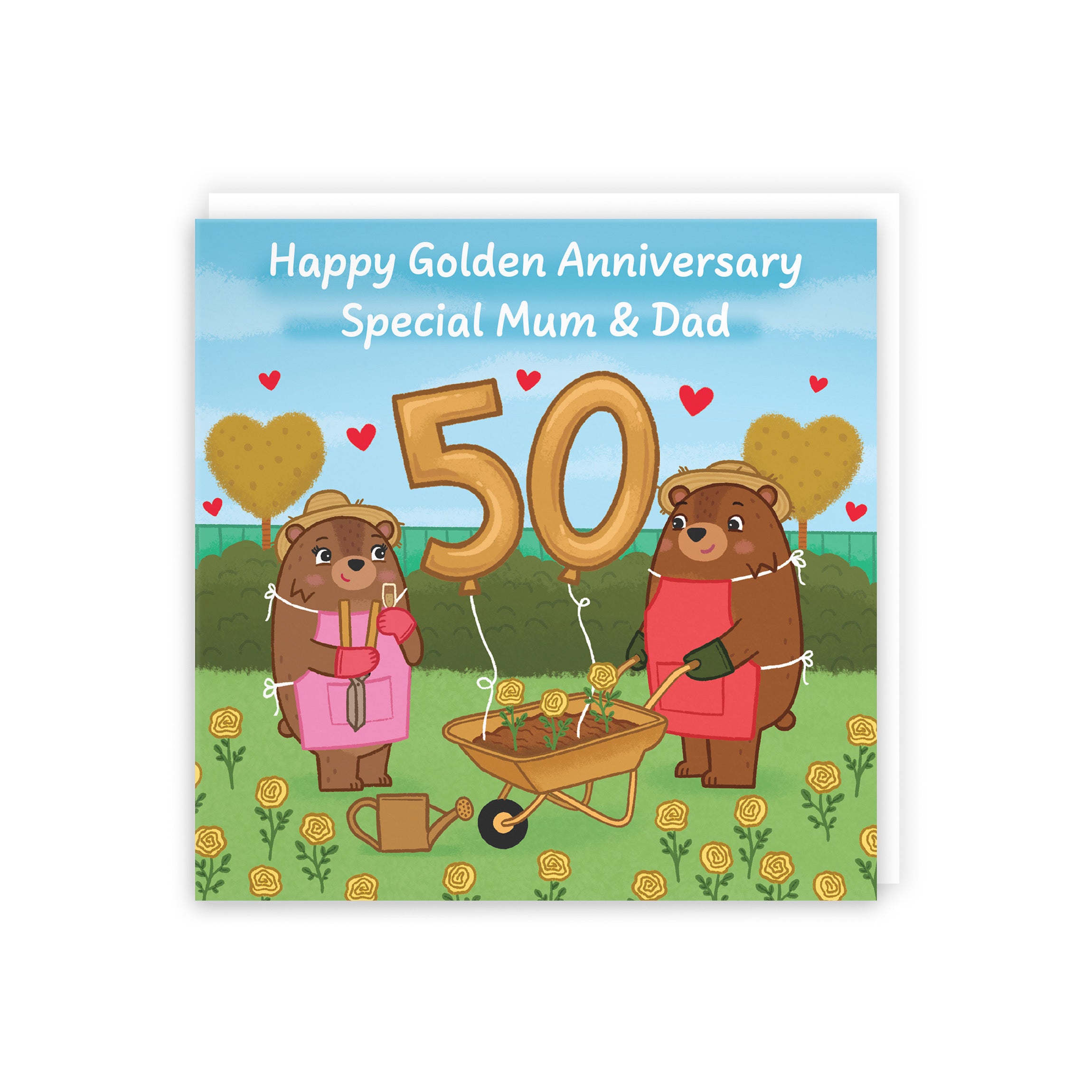 50th Mum And Dad Anniversary Card Love Story - Default Title (5063396127398)