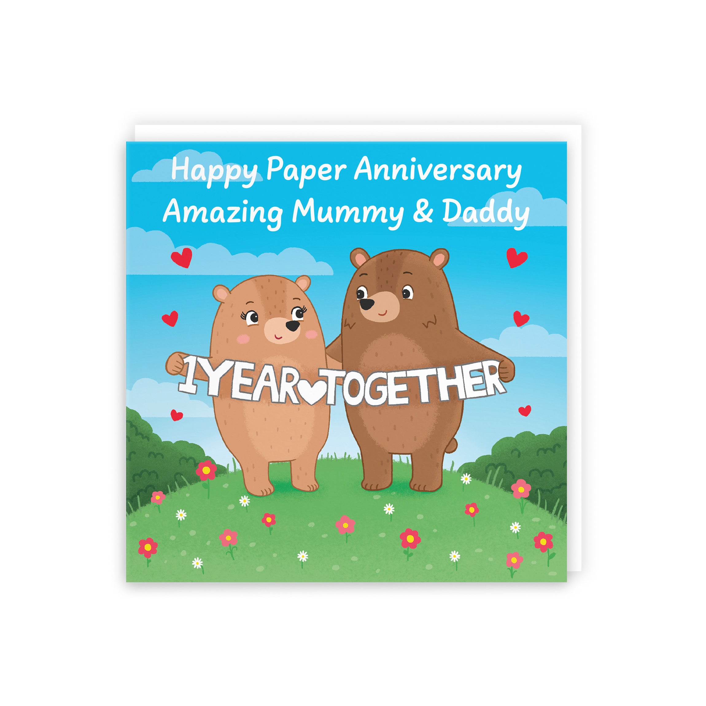 1st Mummy And Daddy Anniversary Card Love Story - Default Title (5063396127435)