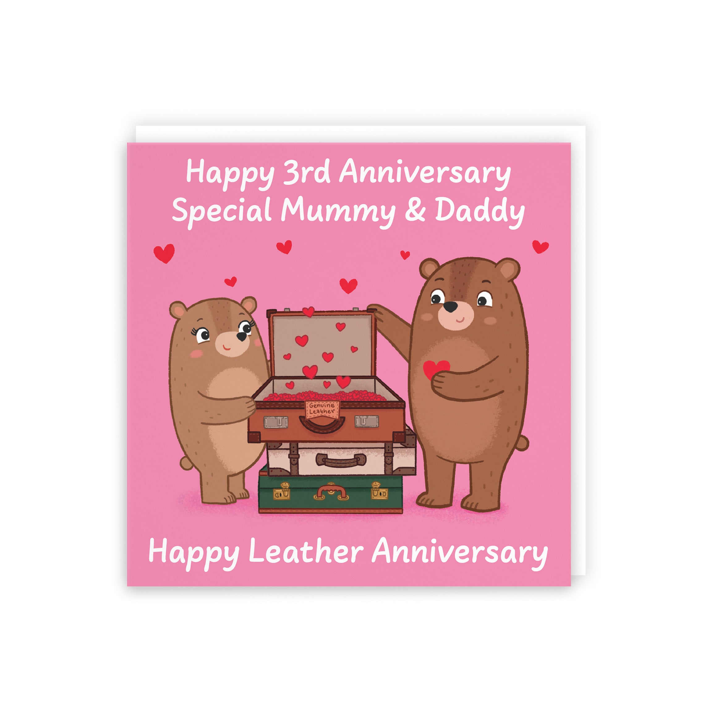 3rd Mummy And Daddy Anniversary Card Love Story - Default Title (5063396127459)