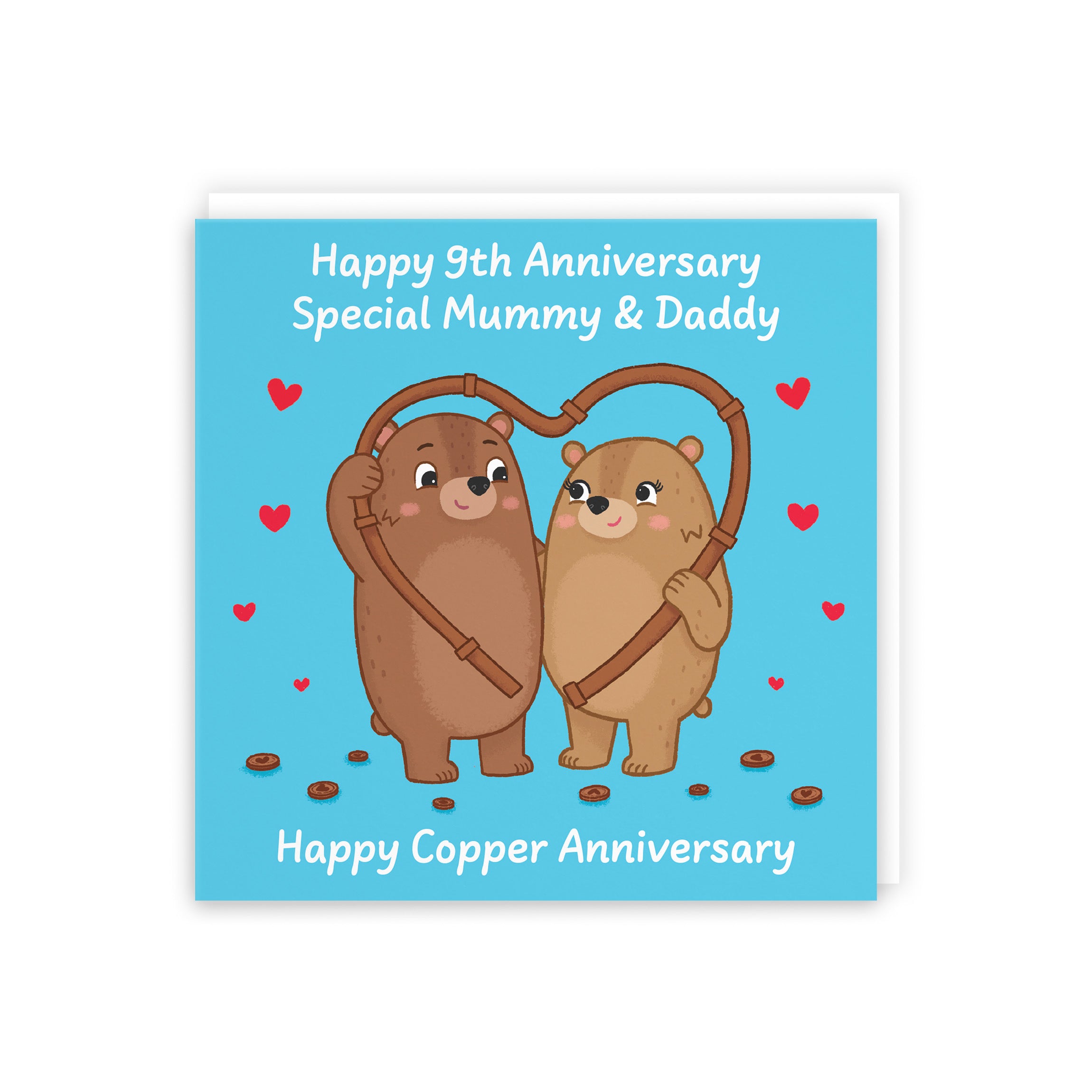 9th Mummy And Daddy Anniversary Card Love Story - Default Title (5063396127510)