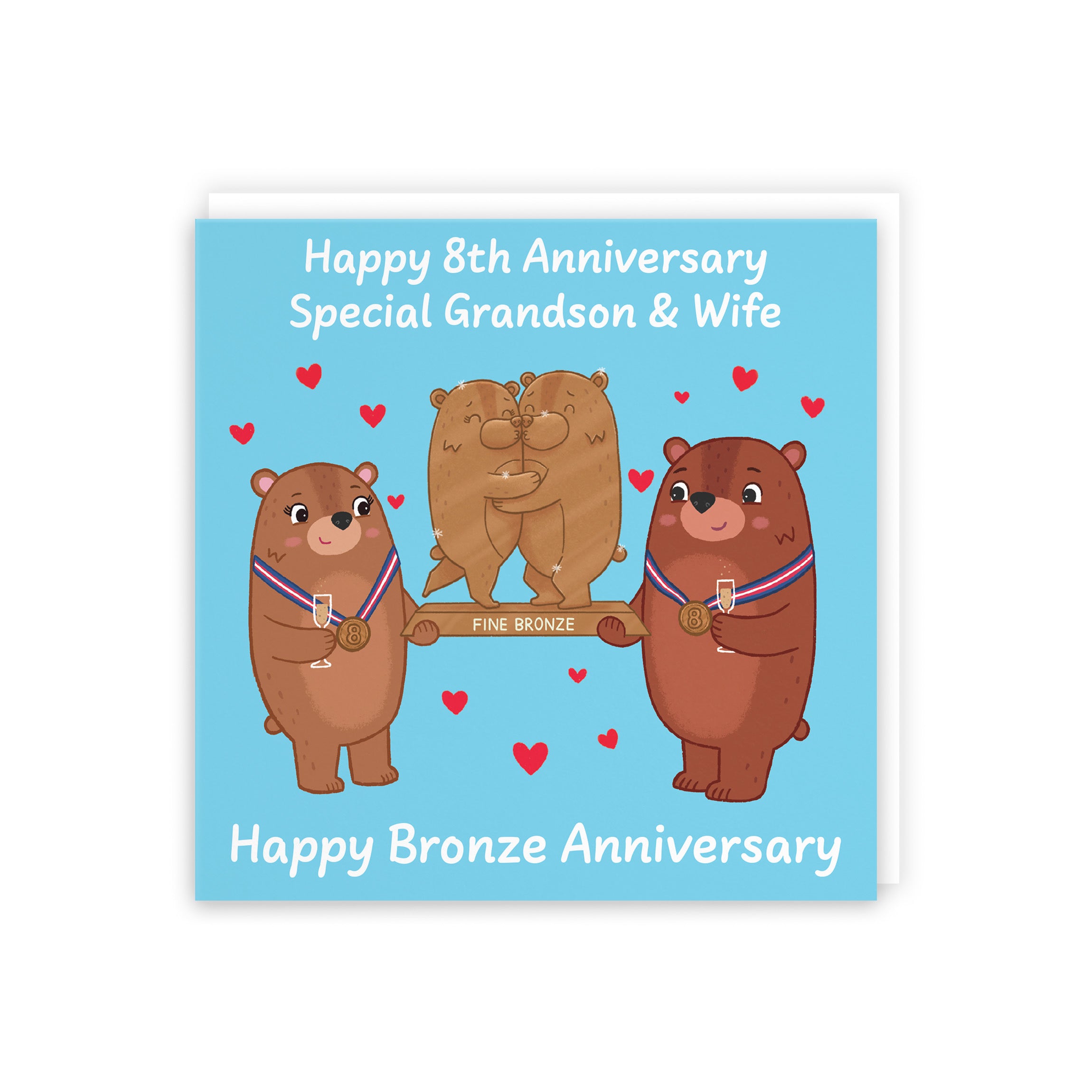 8th Grandson And Wife Anniversary Card Love Story - Default Title (5063396127664)