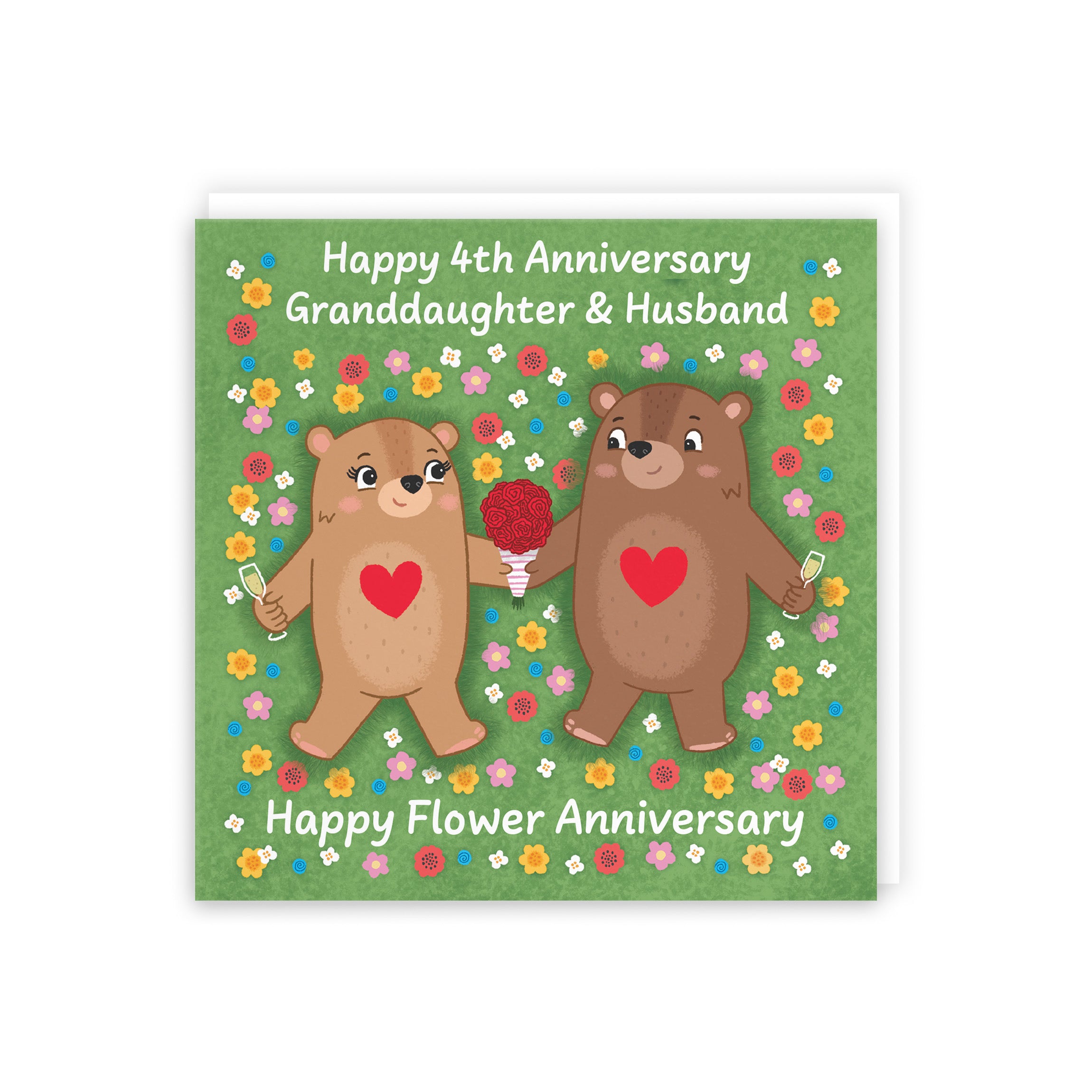 4th Granddaughter And Husband Anniversary Card Love Story - Default Title (5063396127787)