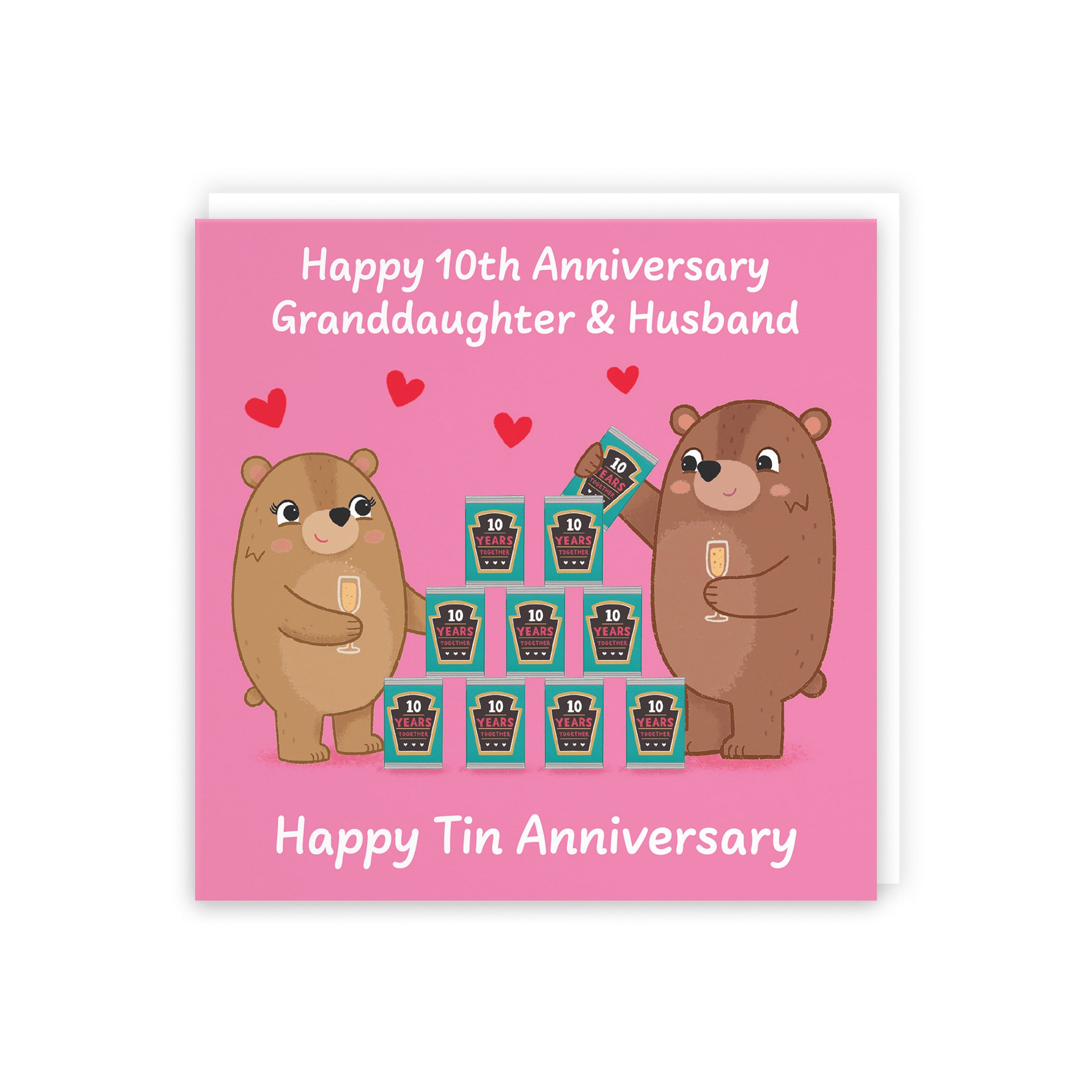 10th Granddaughter And Husband Anniversary Card Love Story - Default Title (5063396127848)