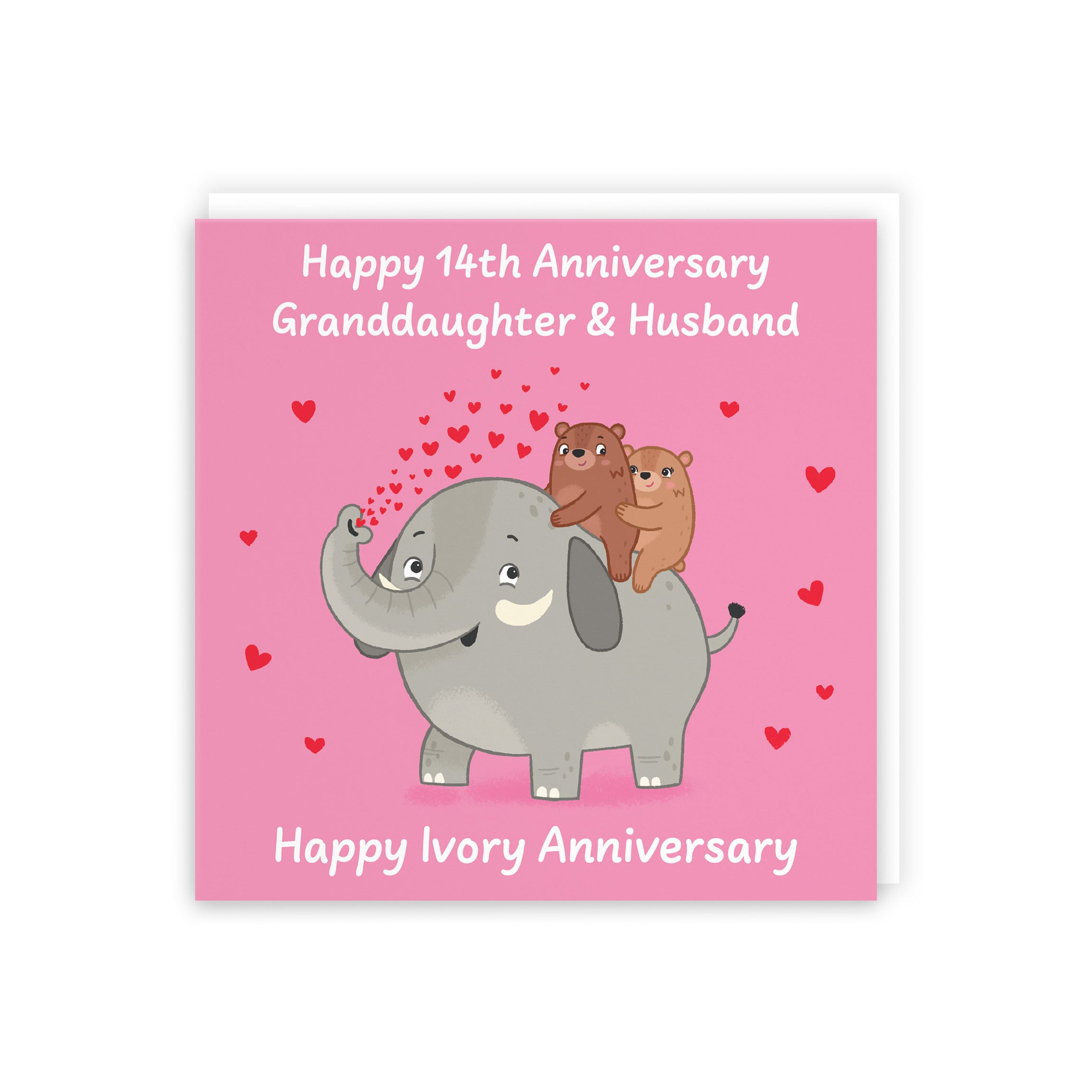 14th Granddaughter And Husband Anniversary Card Love Story - Default Title (5063396127886)