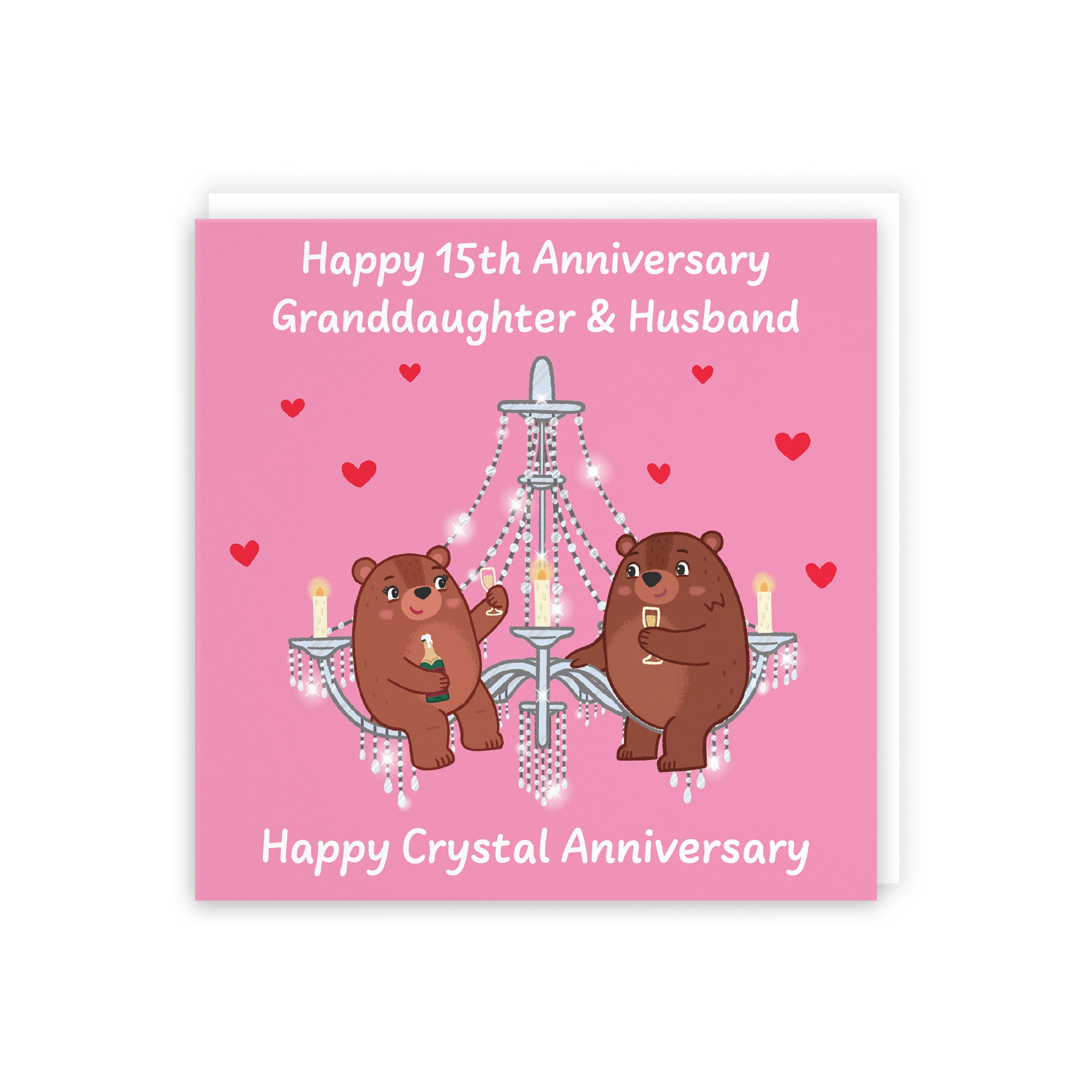 15th Granddaughter And Husband Anniversary Card Love Story - Default Title (5063396127893)