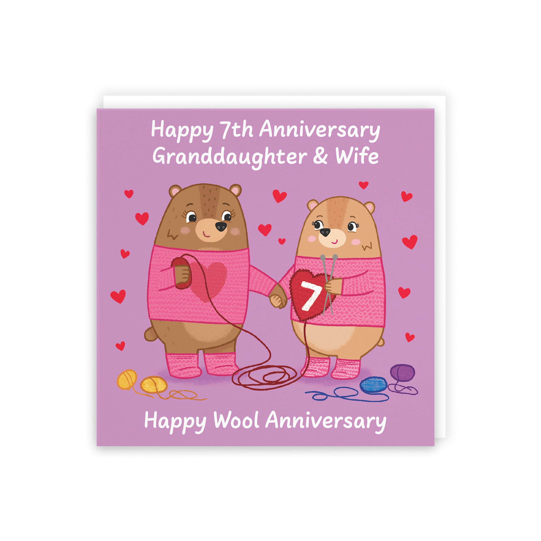 7th Granddaughter And Wife Anniversary Card Love Story - Default Title (5063396127978)