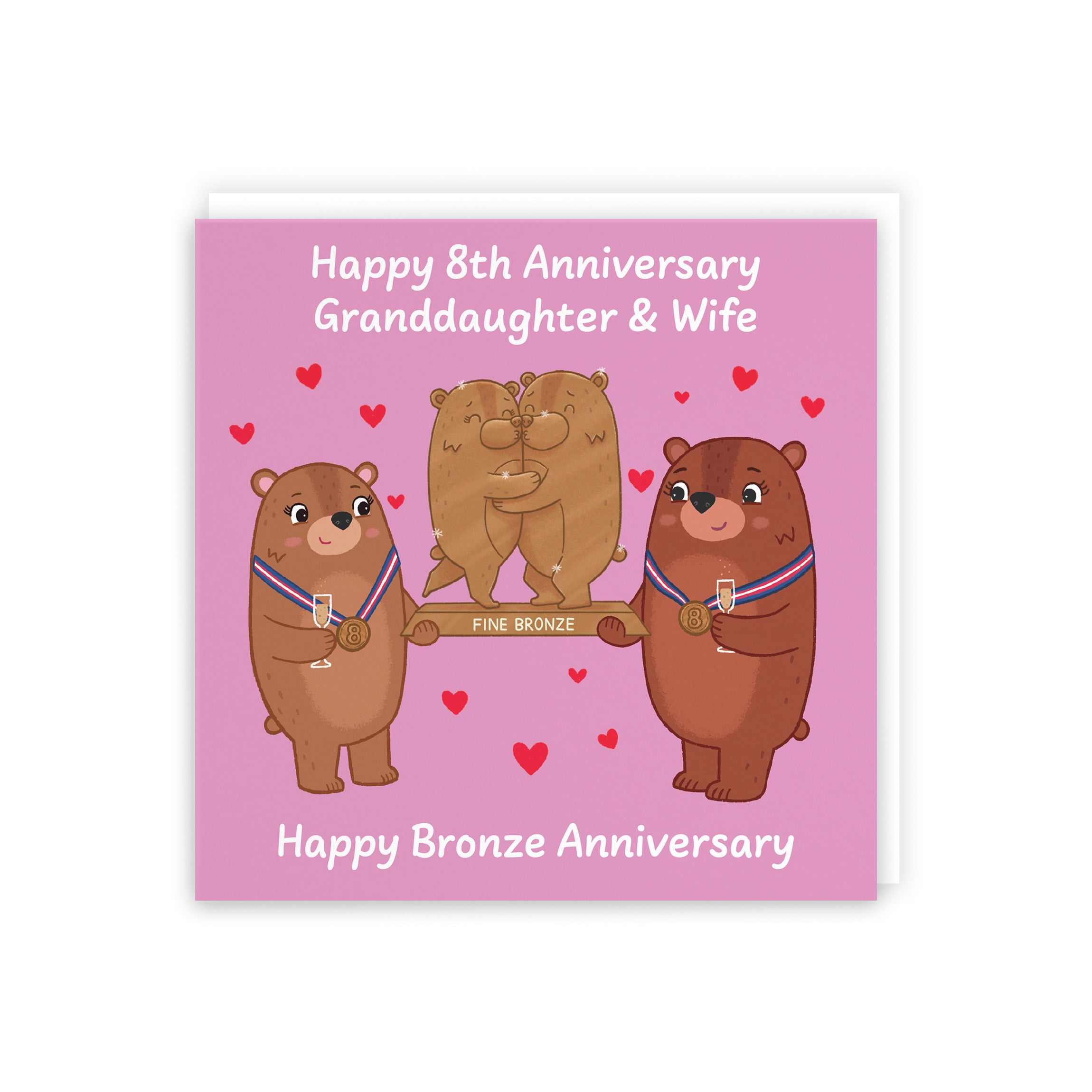 8th Granddaughter And Wife Anniversary Card Love Story - Default Title (5063396127985)