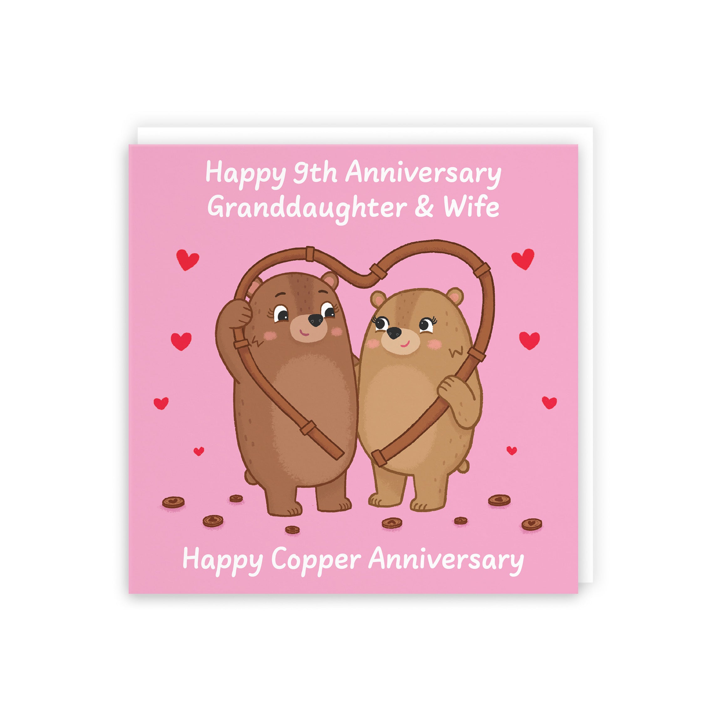 9th Granddaughter And Wife Anniversary Card Love Story - Default Title (5063396127992)