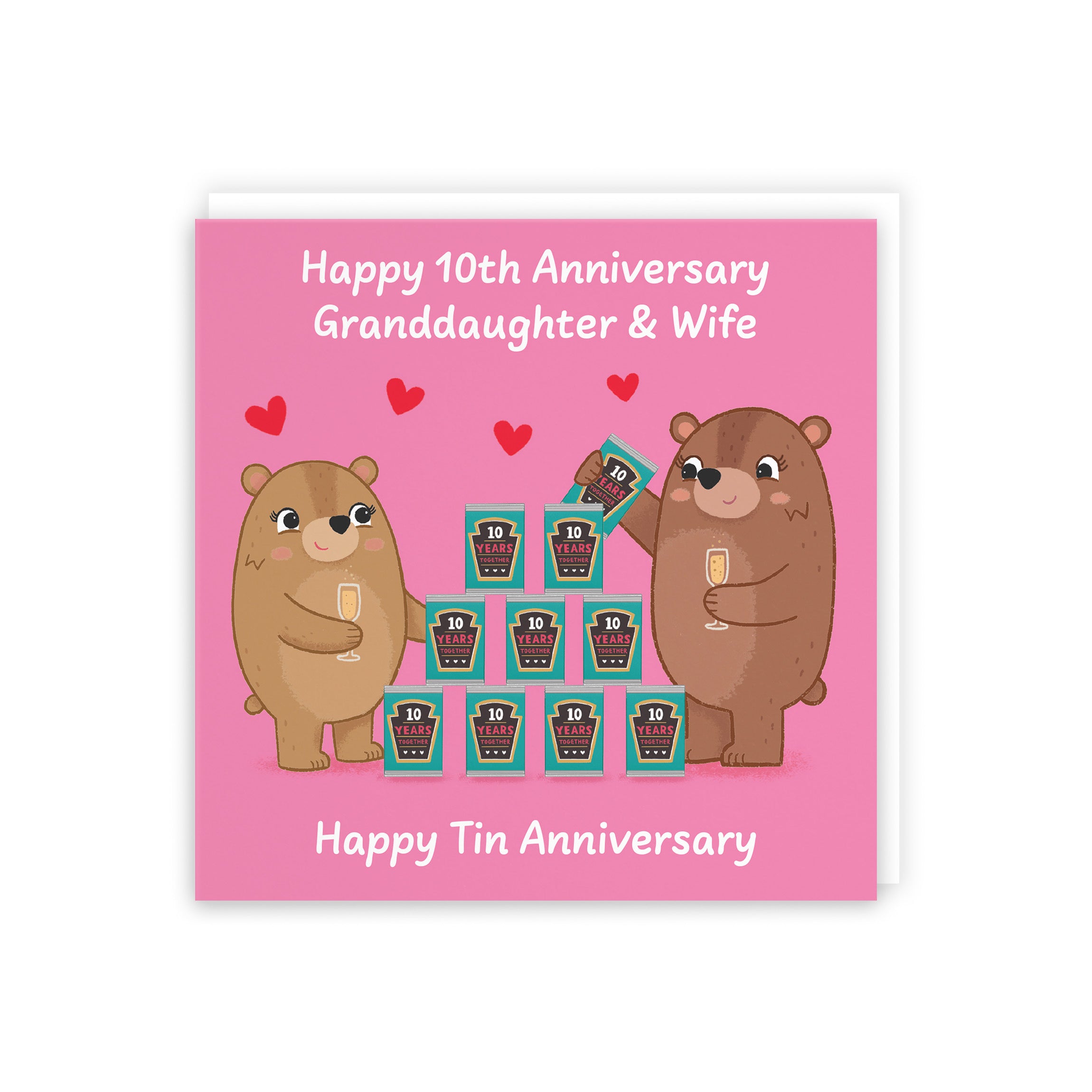 10th Granddaughter And Wife Anniversary Card Love Story - Default Title (5063396128005)