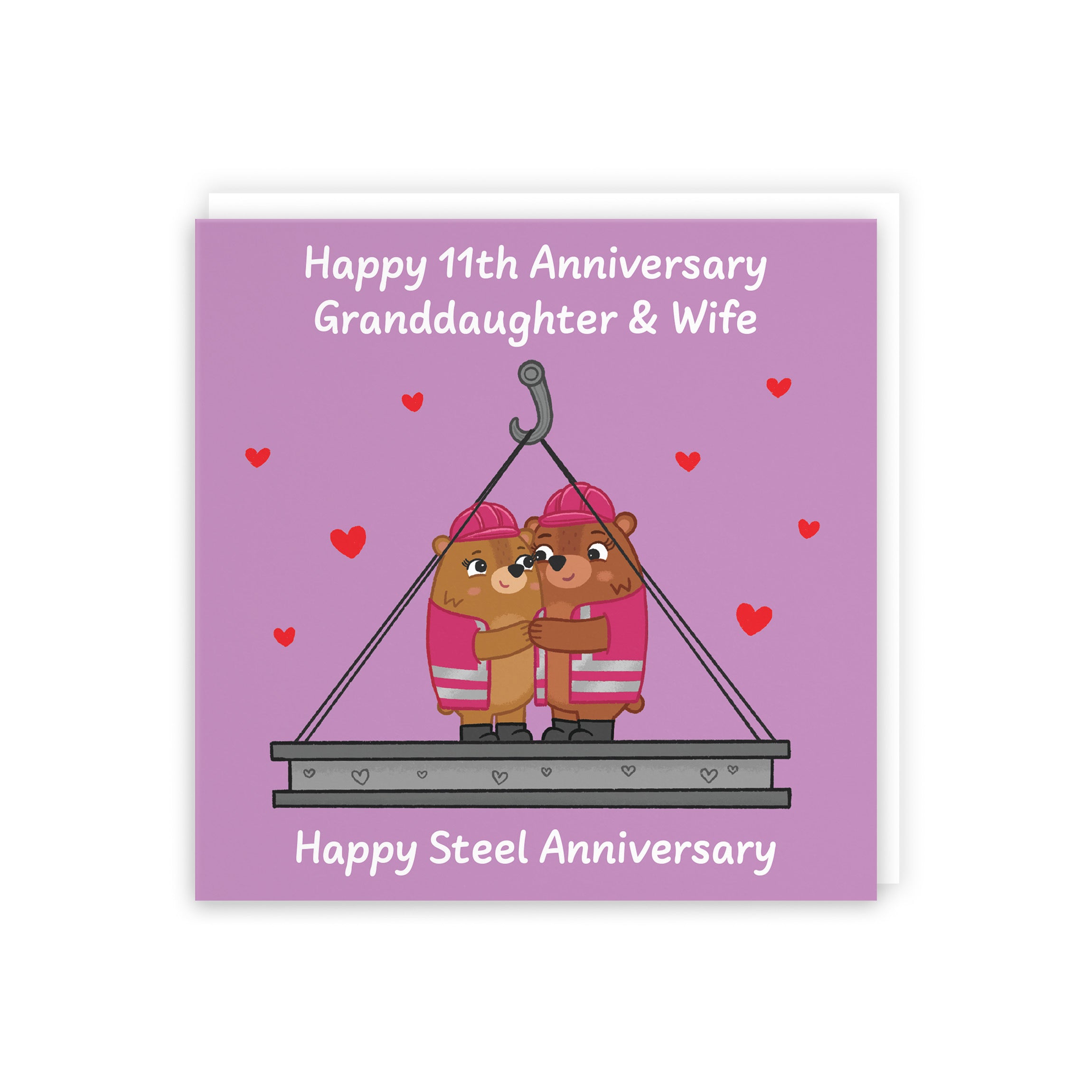 11th Granddaughter And Wife Anniversary Card Love Story - Default Title (5063396128012)