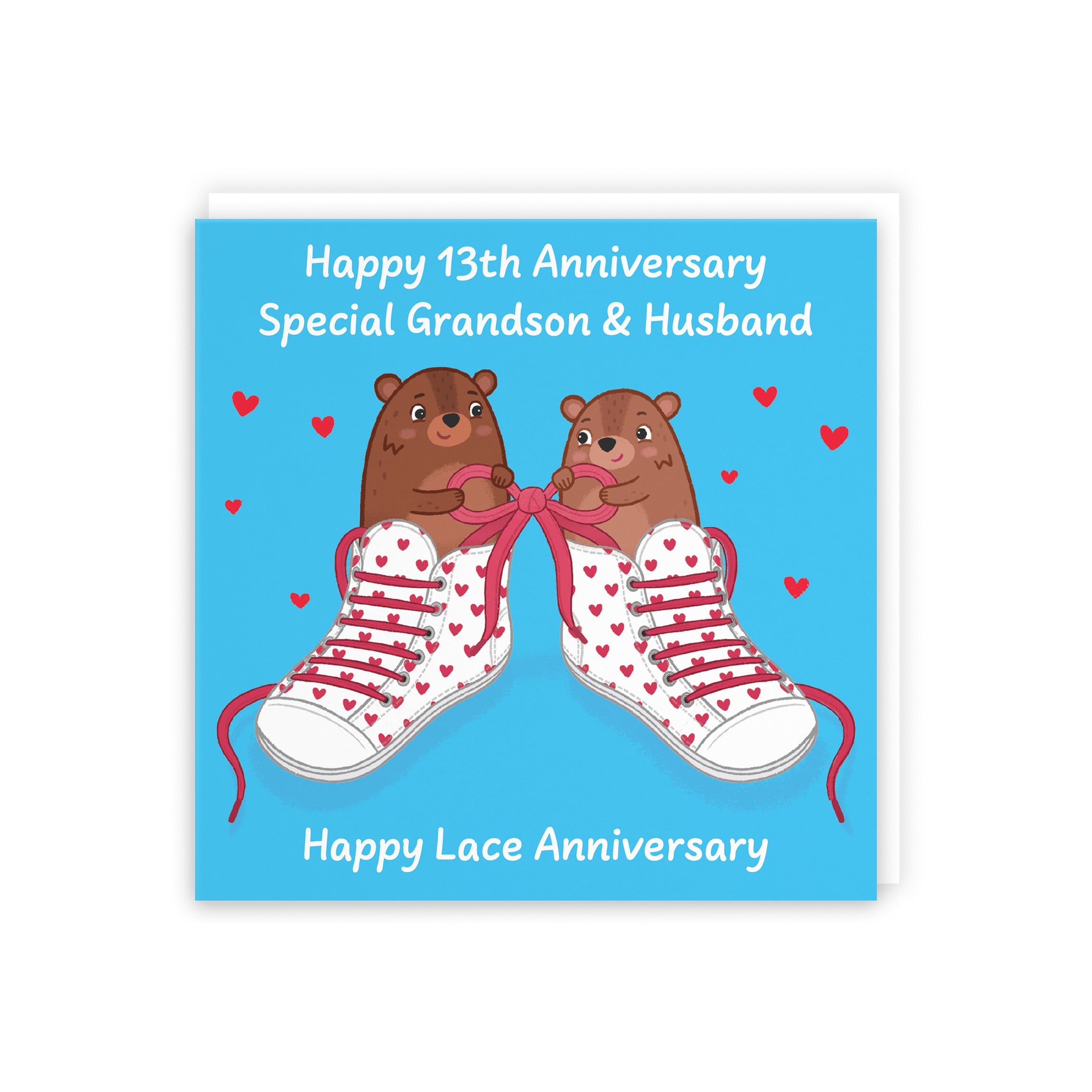 13th Grandson And Husband Anniversary Card Love Story - Default Title (5063396128197)