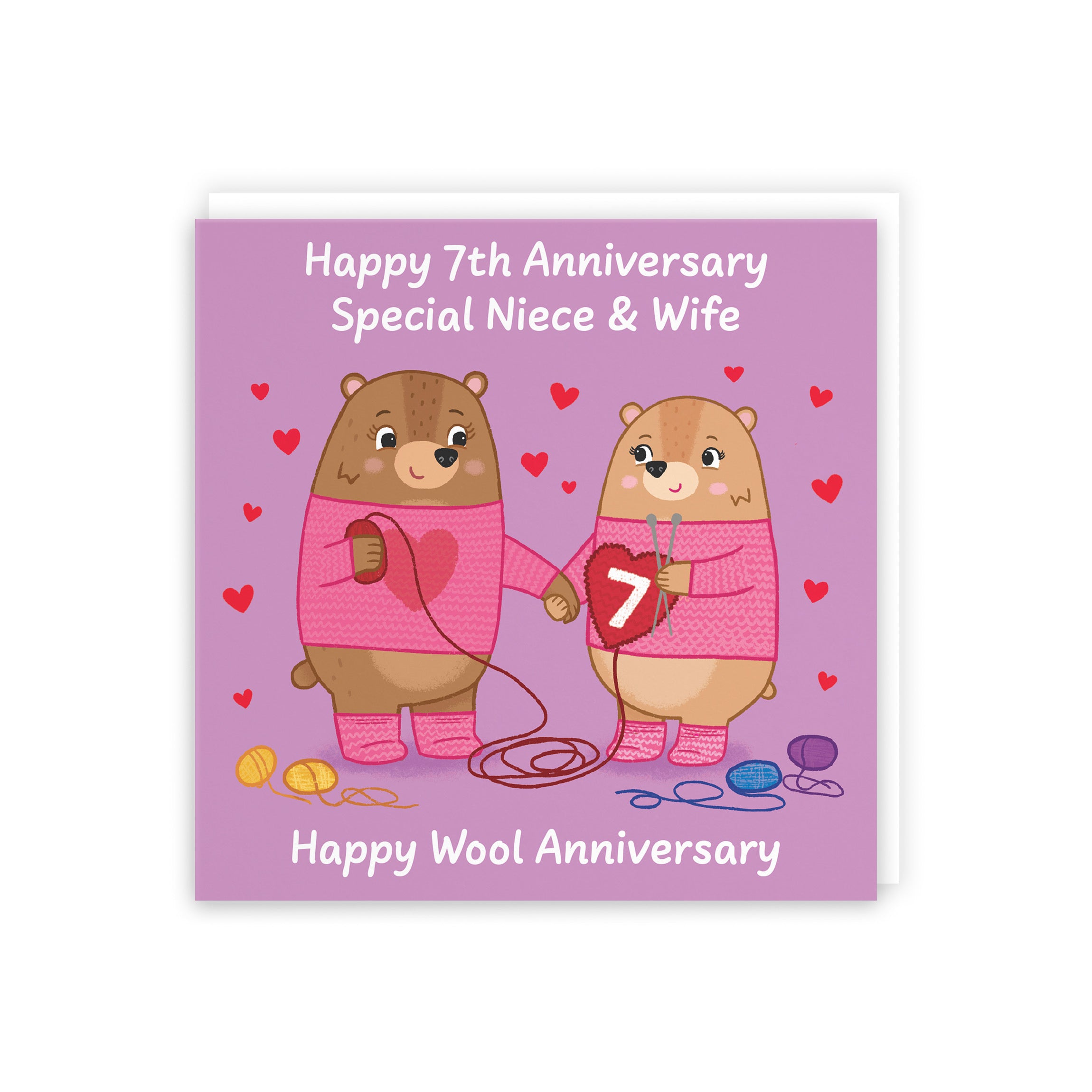 7th Niece And Wife Anniversary Card Love Story - Default Title (5063396128678)