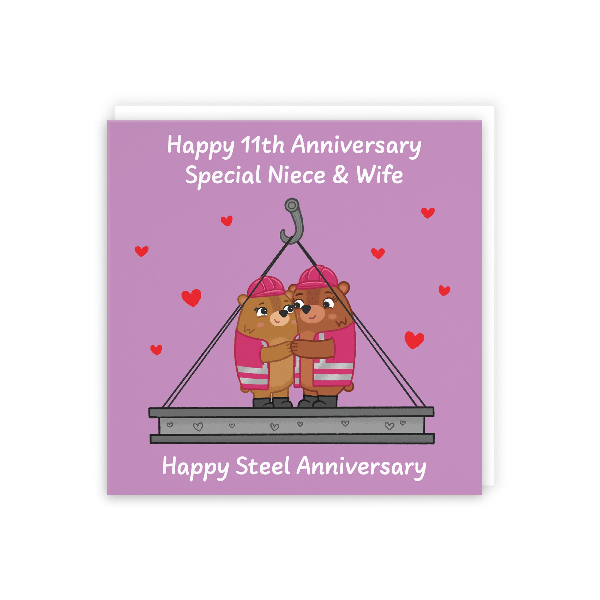 11th Niece And Wife Anniversary Card Love Story - Default Title (5063396128715)