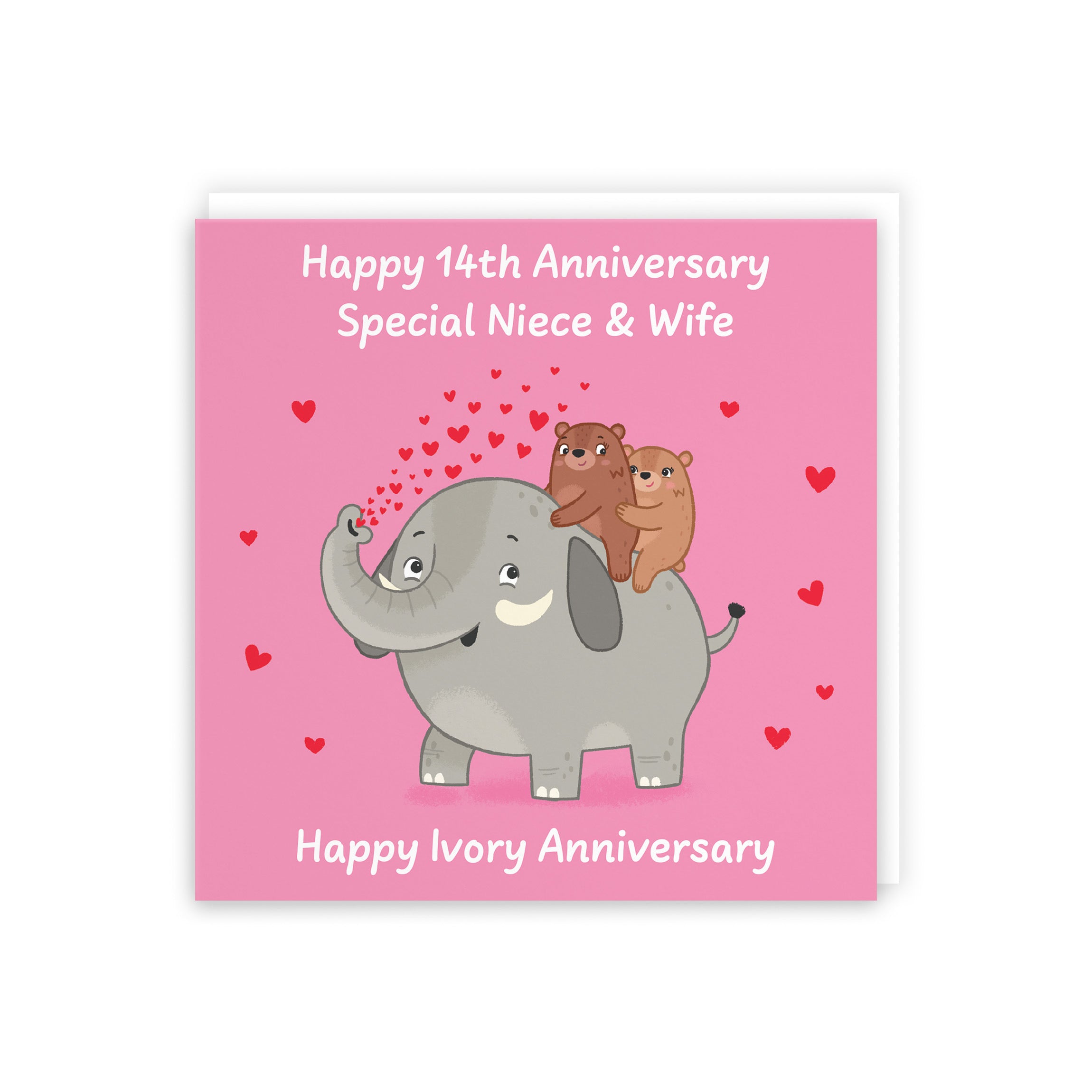 14th Niece And Wife Anniversary Card Love Story - Default Title (5063396128746)