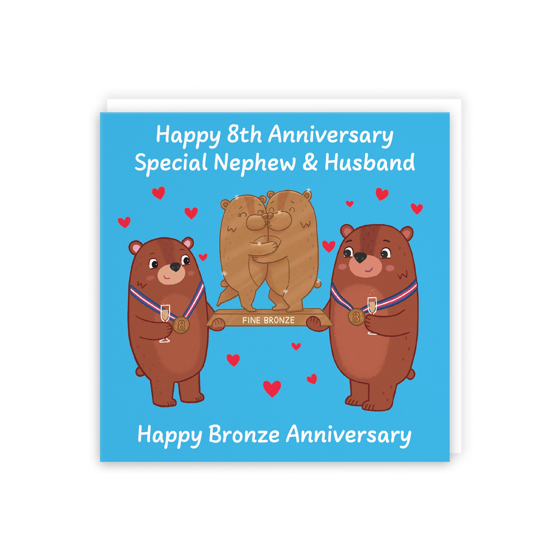 8th Nephew And Husband Anniversary Card Love Story - Default Title (5063396128876)