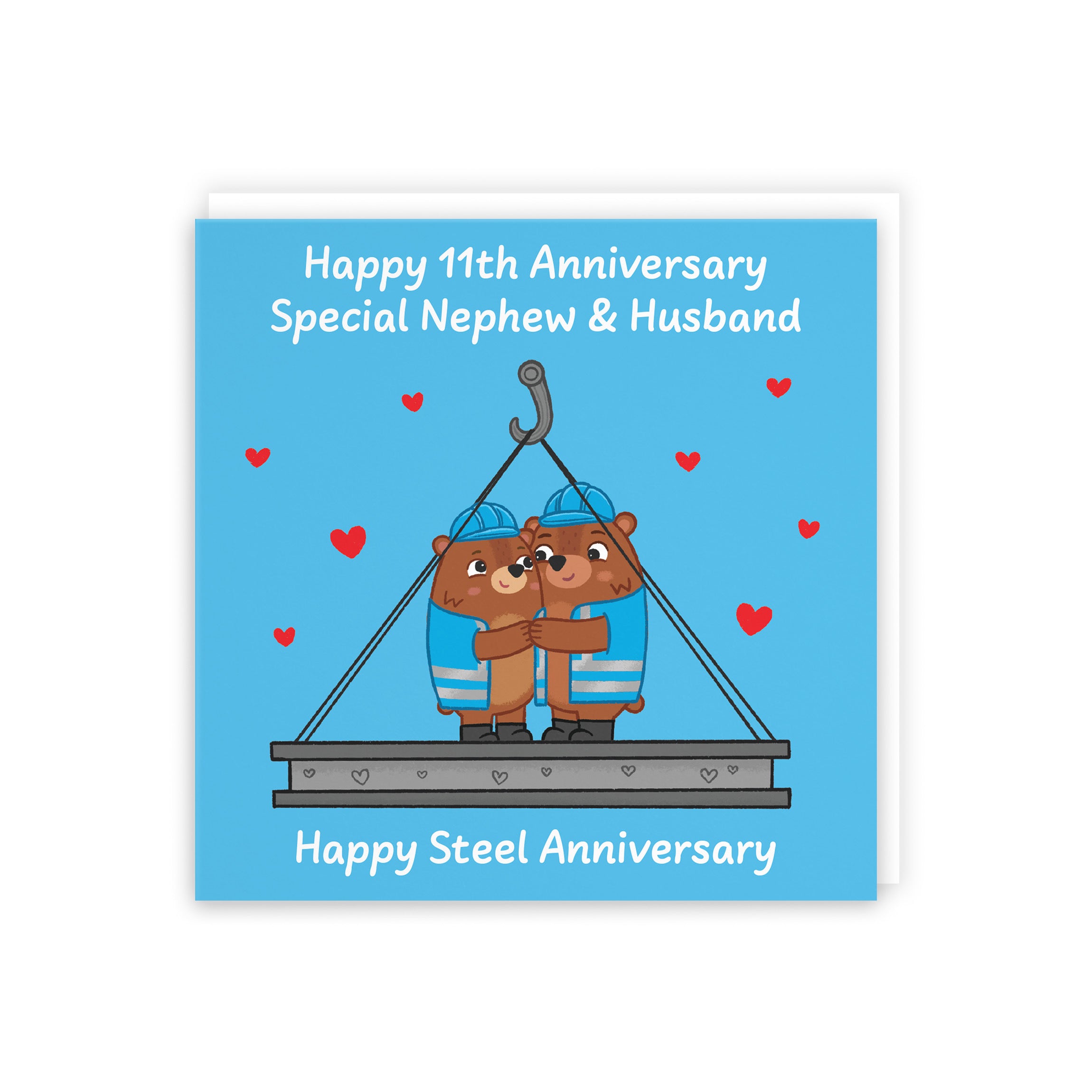 11th Nephew And Husband Anniversary Card Love Story - Default Title (5063396128906)