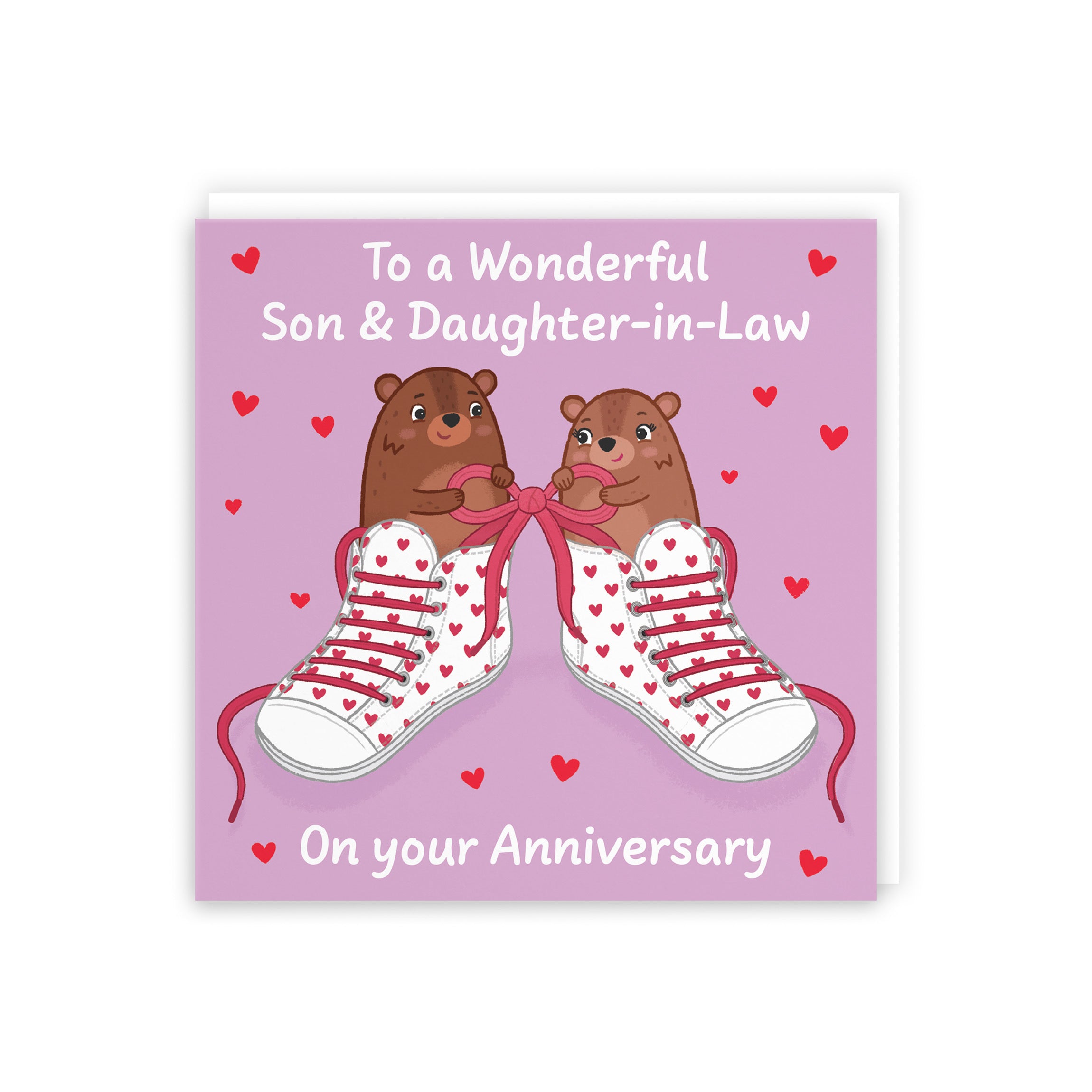 Son And Daughter In Law Anniversary Card Laces Love Story - Default Title (5063396129880)