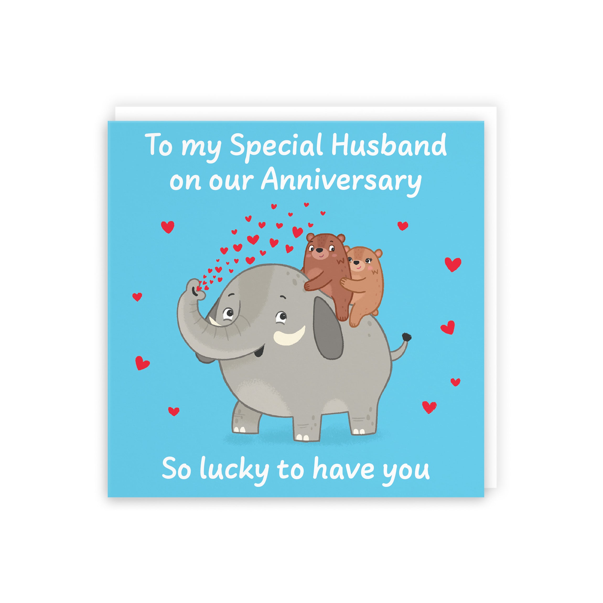 Husband Anniversary Card Elephant Love Story - Default Title (5063396130275)